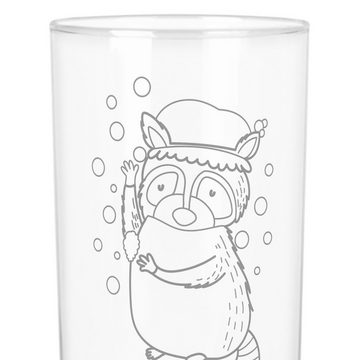 Mr. & Mrs. Panda Glas 400 ml Waschbär - Transparent - Geschenk, Tiermotive, Wasserglas, Gut, Premium Glas, Lasergravur