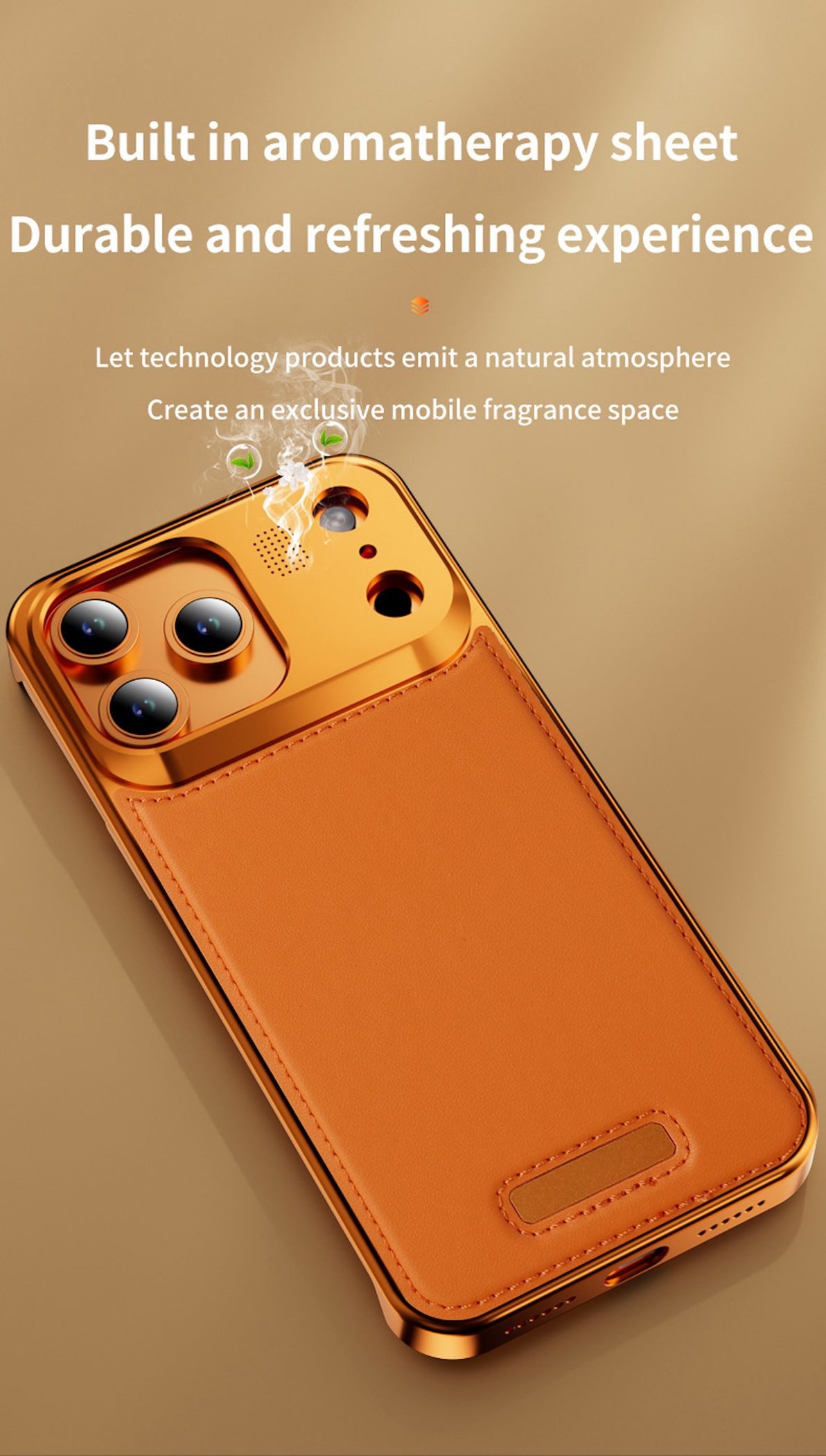 Wigento Handyhülle Magnetisch Aromatherapie Apple iPhone 17 Pro Max Aluminiumlegierung 6,86 Zoll, Magnetisch, Gemustert, Stoßfest, Aromatherapie-Einlage – Bild 5 von 5