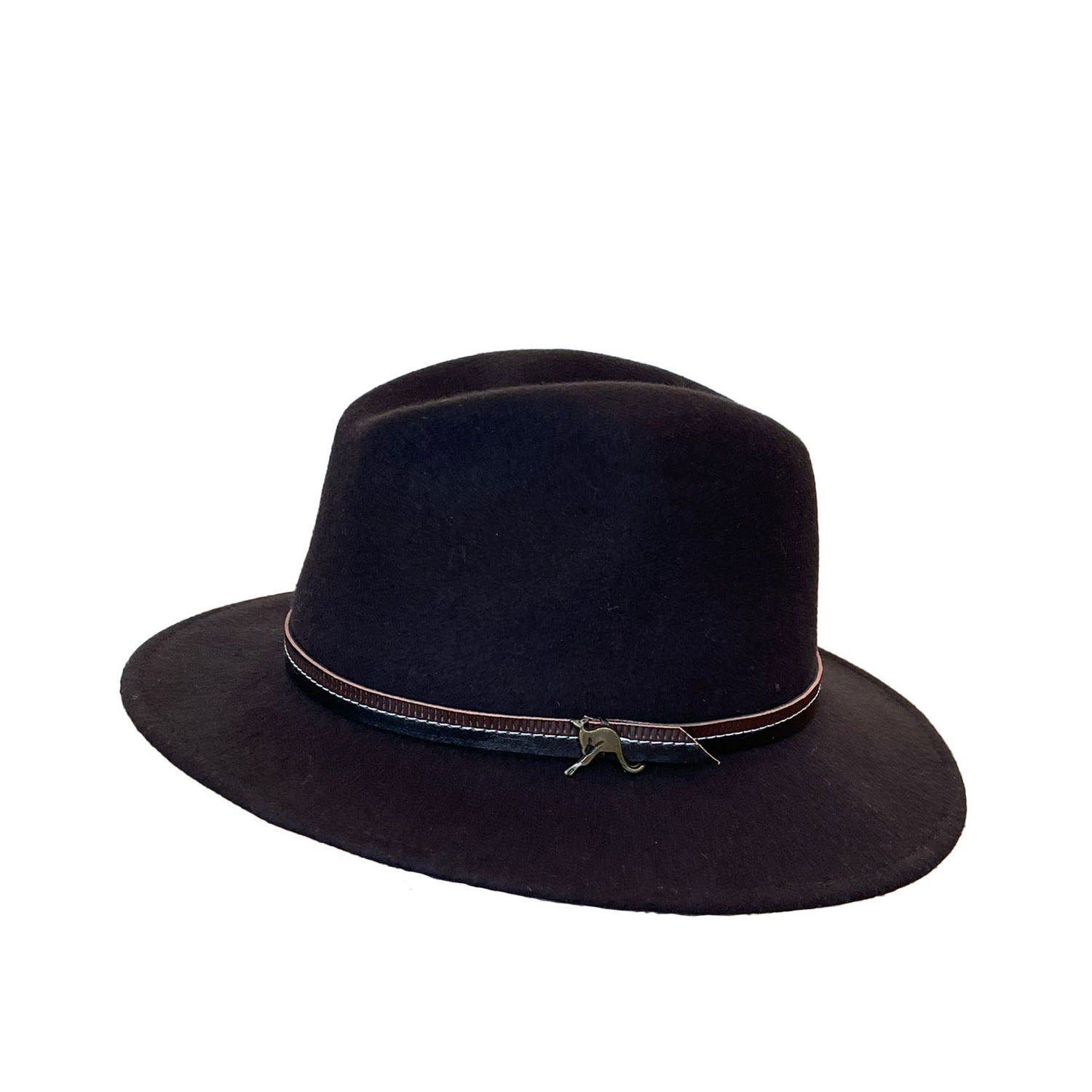 Outbacker Filzhut Ronald- italienischer Wollfilz in 3 Farben mit zweifarbigem Hutband