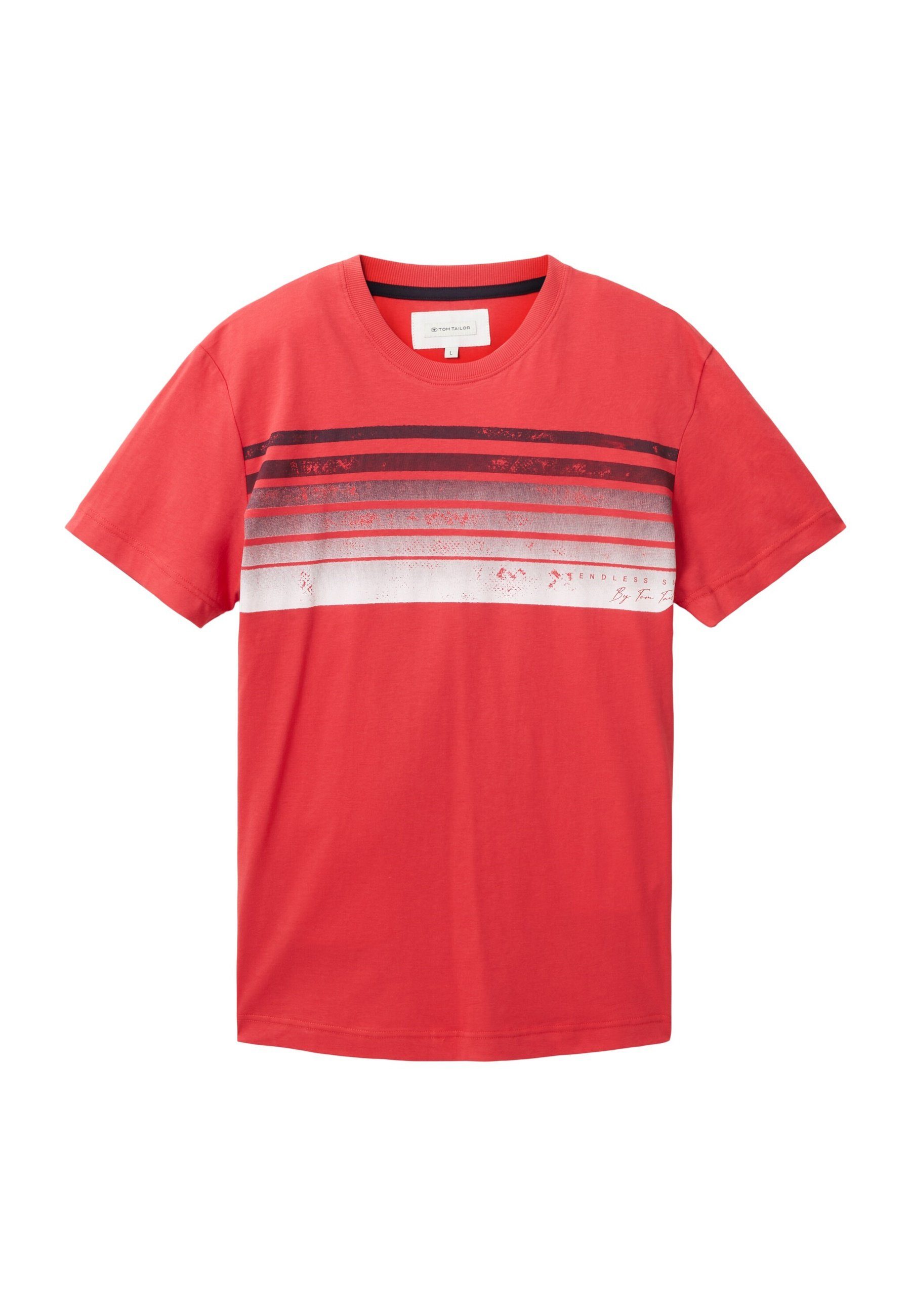 TOM TAILOR T-Shirt T-Shirt Kurzarmshirt (1-tlg) rot