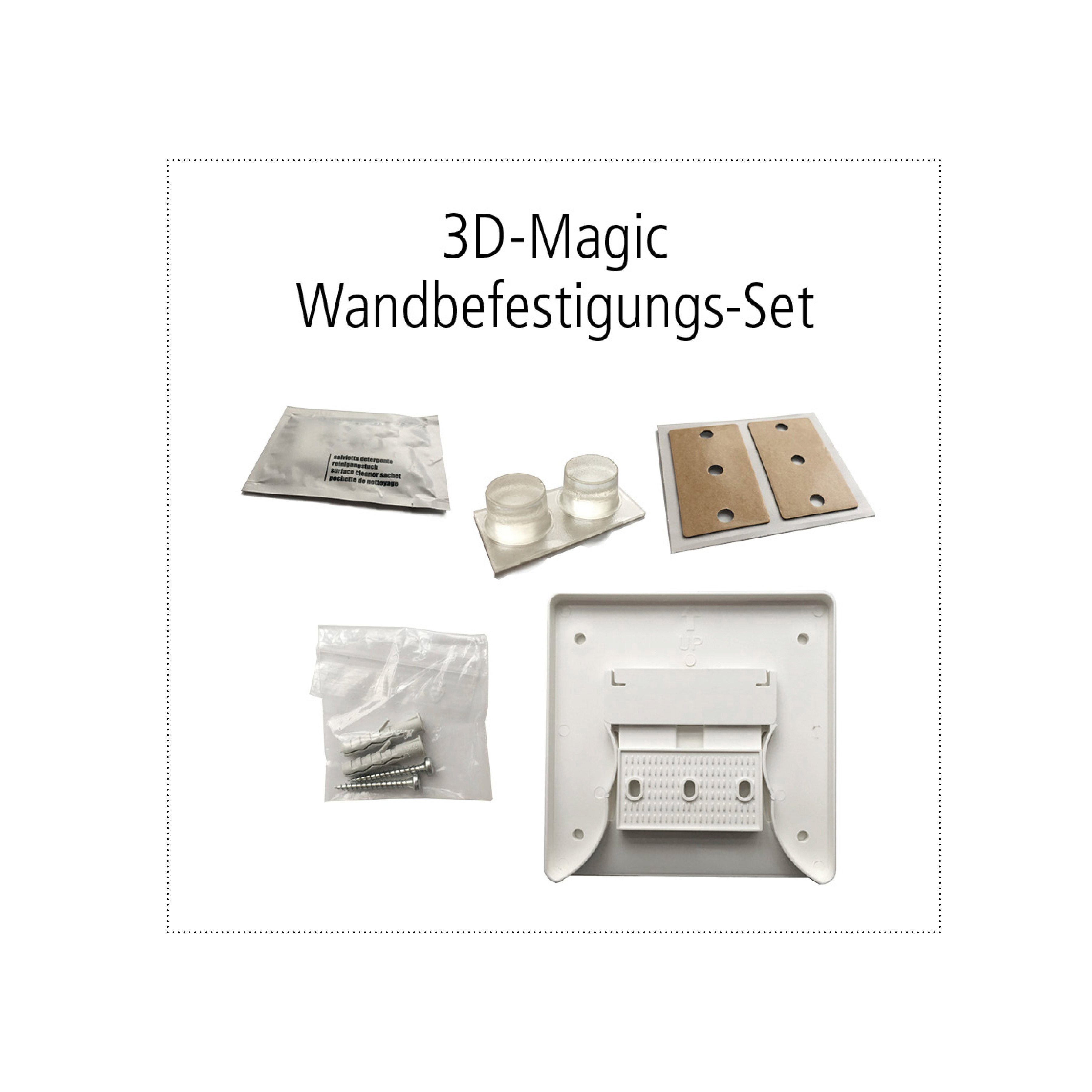 Befestigungsset inkl. 3D-Magic Artfix Krios, Alu-Dibond-Druck MySpotti