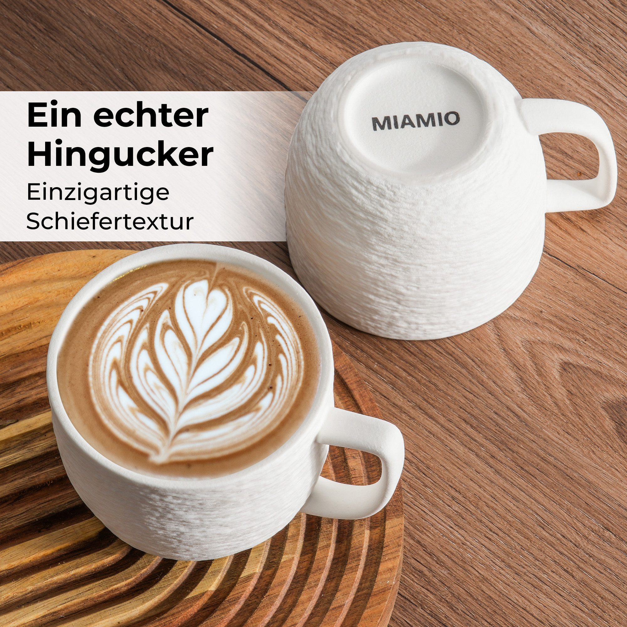 MiaMio Tasse Oasis Mugs Set of 4 White