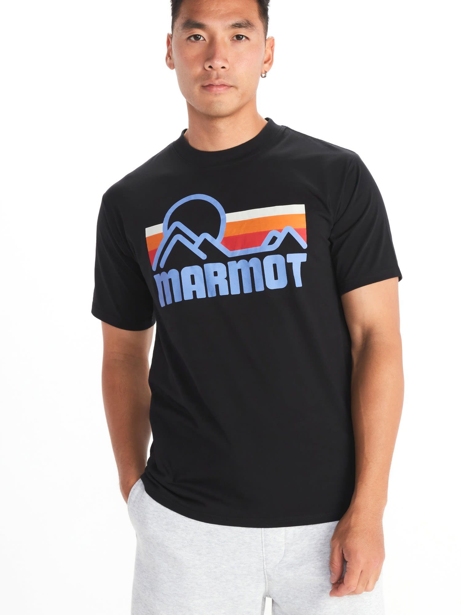 Black Tee M Marmot Herren Marmot Short-sleeve Coastal T-Shirt