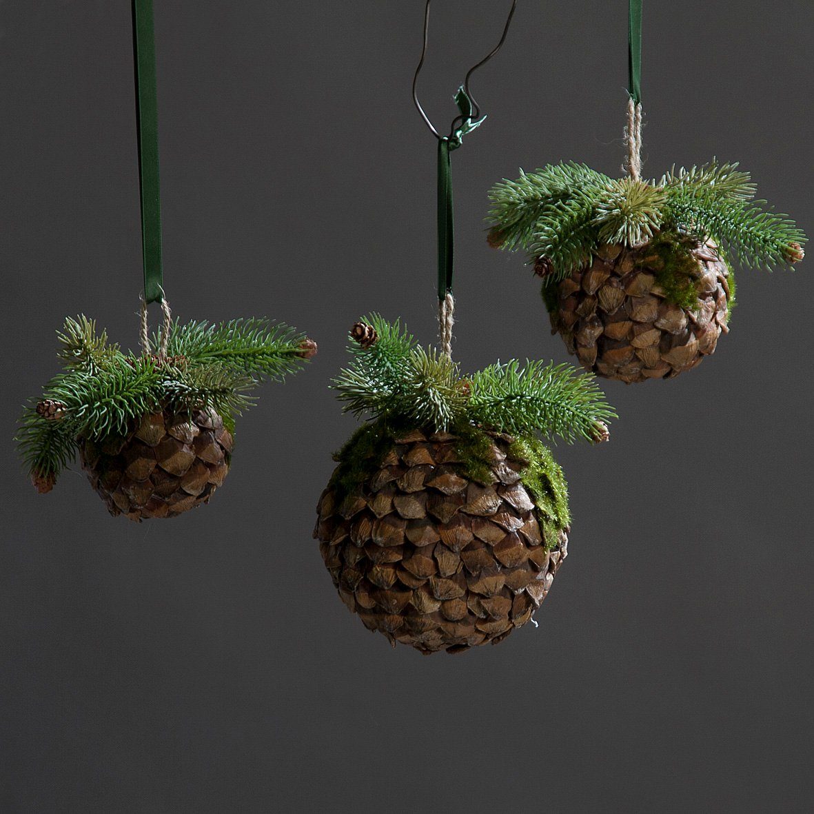 Kunstzweig Tannenzapfen rund 11cm Kunstpflanze von DPI, DPI günstig online kaufen