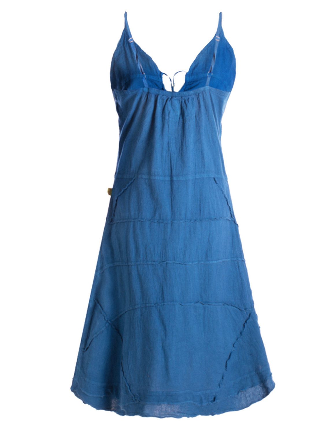 Vishes Sommerkleid Damen Kleid Handgewebt Baumwolle Spaghettiträger Schnürung Alternative Mode, Boho, Hippie, Ethno, Festival – Bild 2 von 4