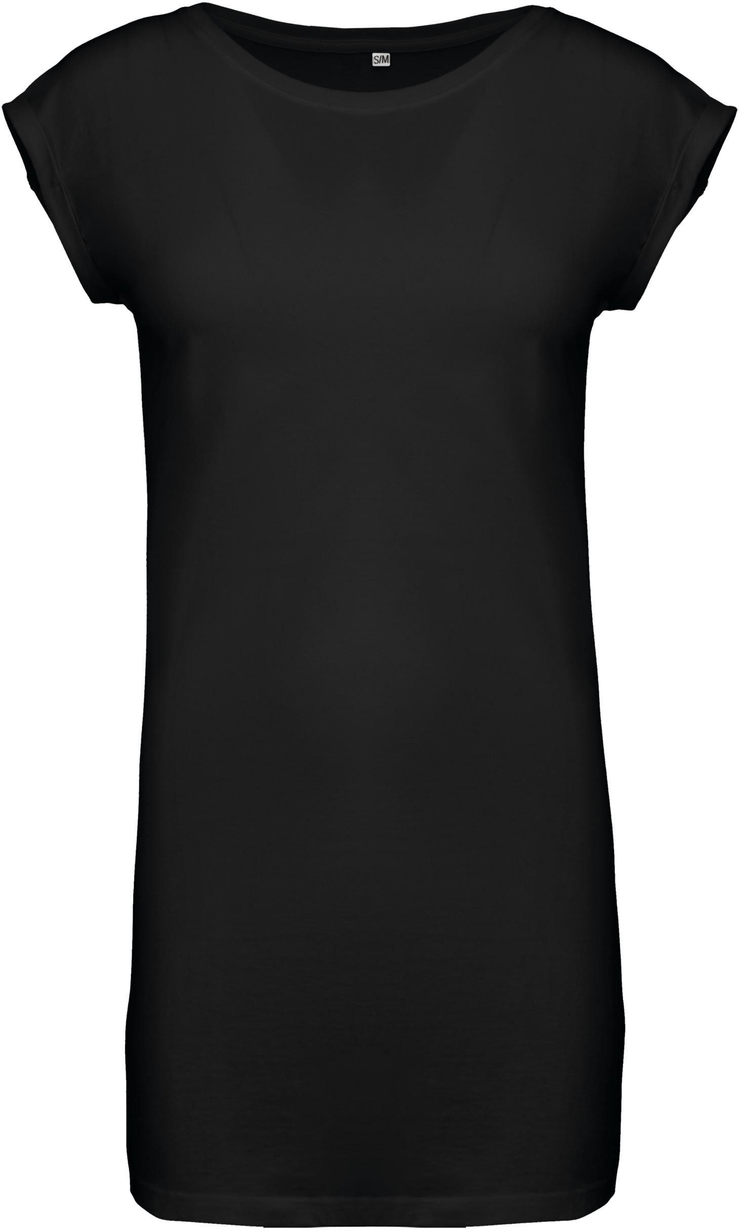 Rundhalsshirt Langes T-Shirtfür Damen