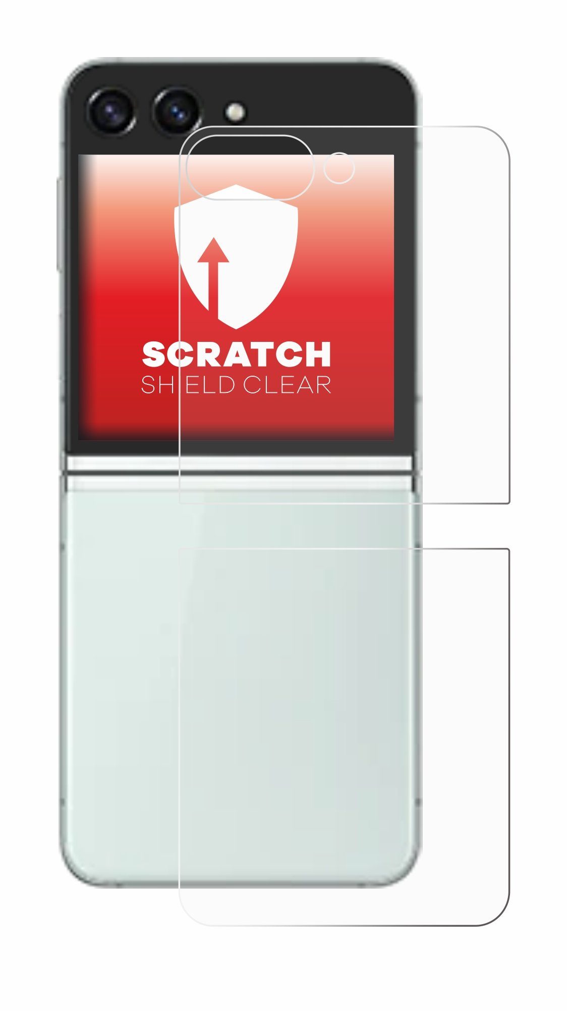 upscreen Schutzfolie für Samsung Galaxy Z Flip 5 (Rückseite),  Displayschutzfolie, Folie klar Anti-Scratch Anti-Fingerprint