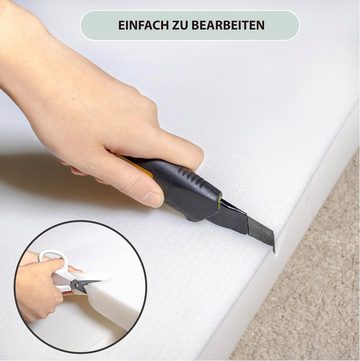 Komfortschaummatratze Schaumstoffplatte, Polster, Matratze Auflage, Topper - 5/ 6/ 7 cm hoch, Essence Sleep, 5 cm hoch, in vielen Größen – für DIY Projekte z.B. Sitzpolster oder Haustierbett