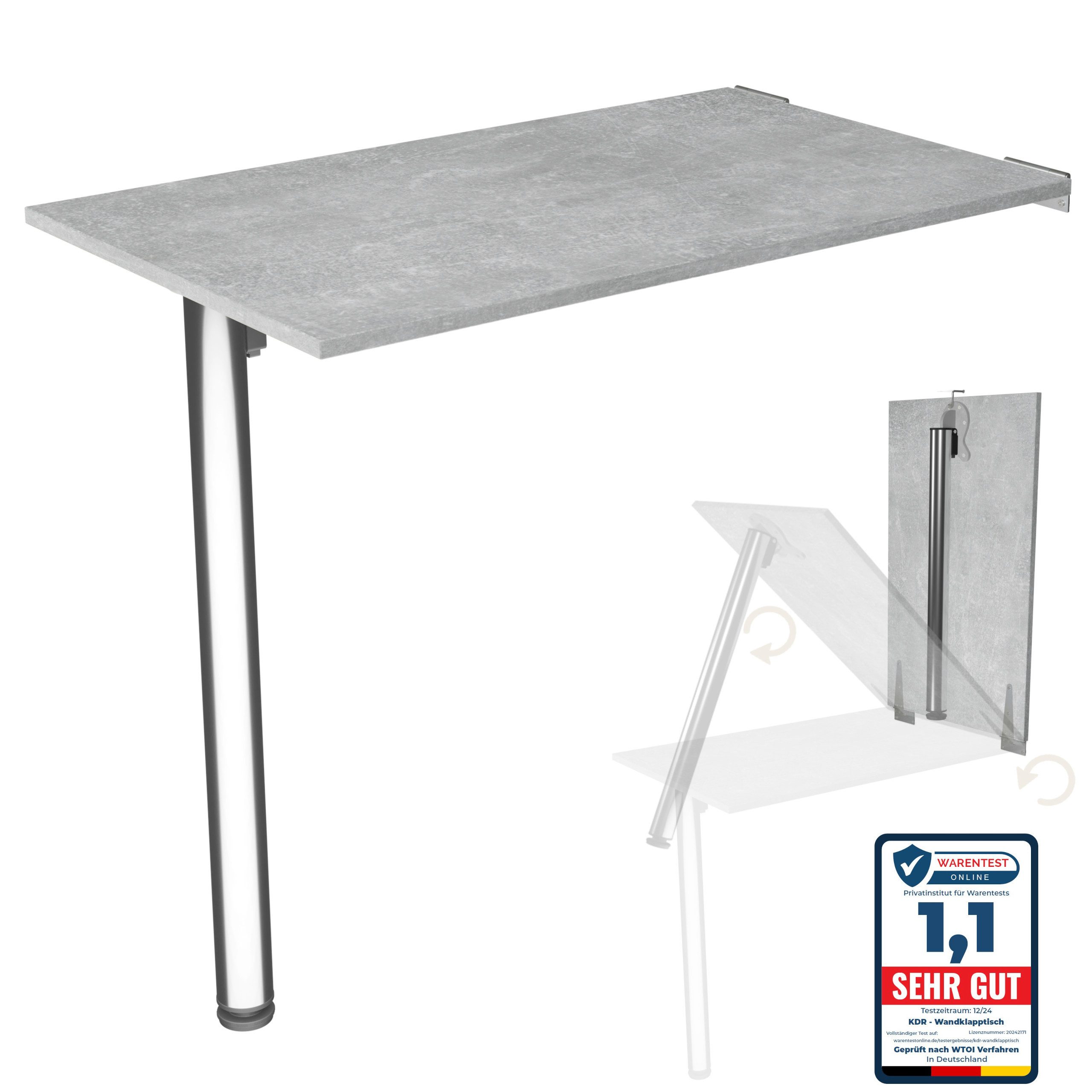 KDR Produktgestaltung Klapptisch 80x50 Wandklapptisch Esstisch günstig online kaufen