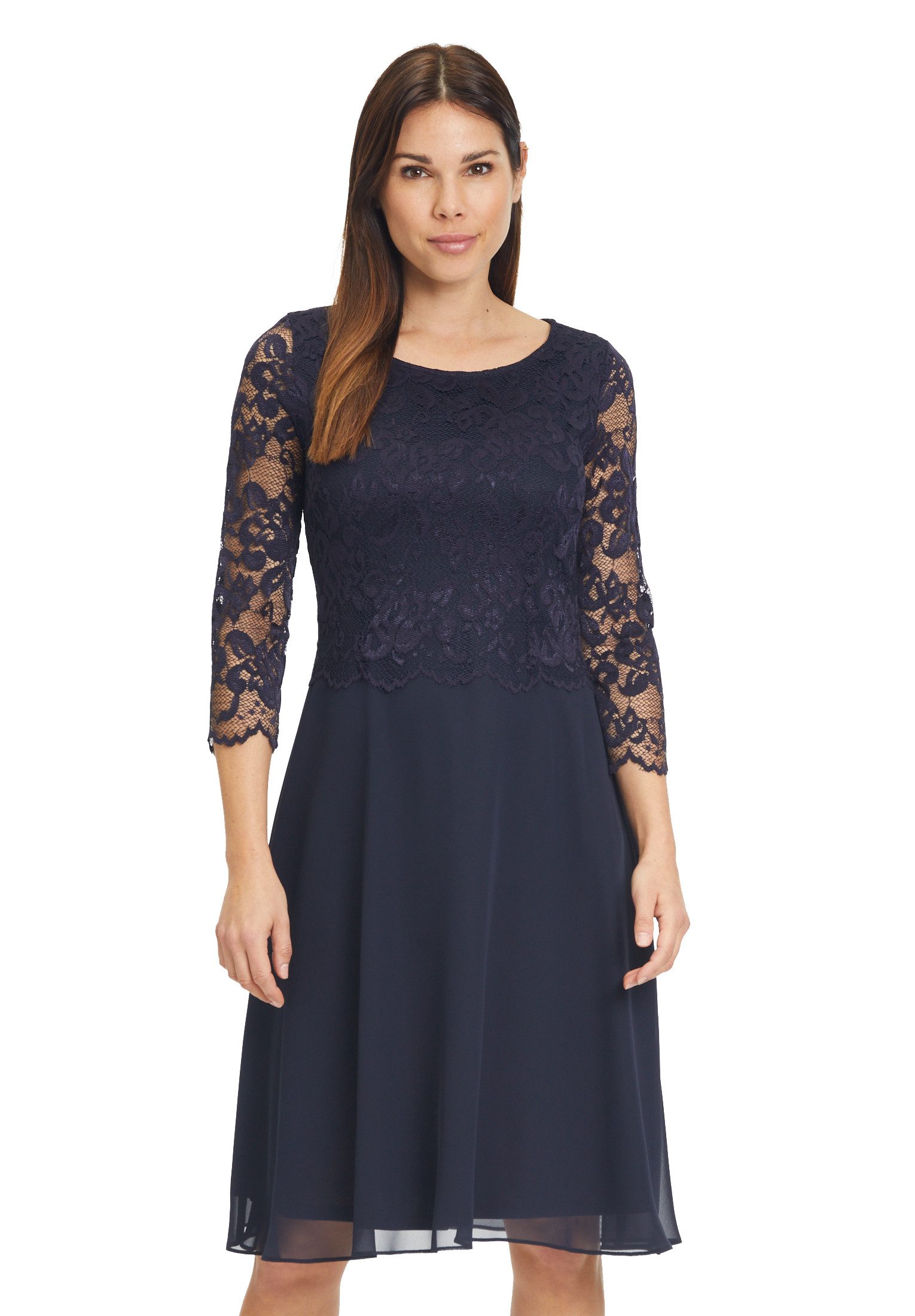 Vera Mont Cocktailkleid Vera Mont Cocktailkleid mit Spitze Bogenkante