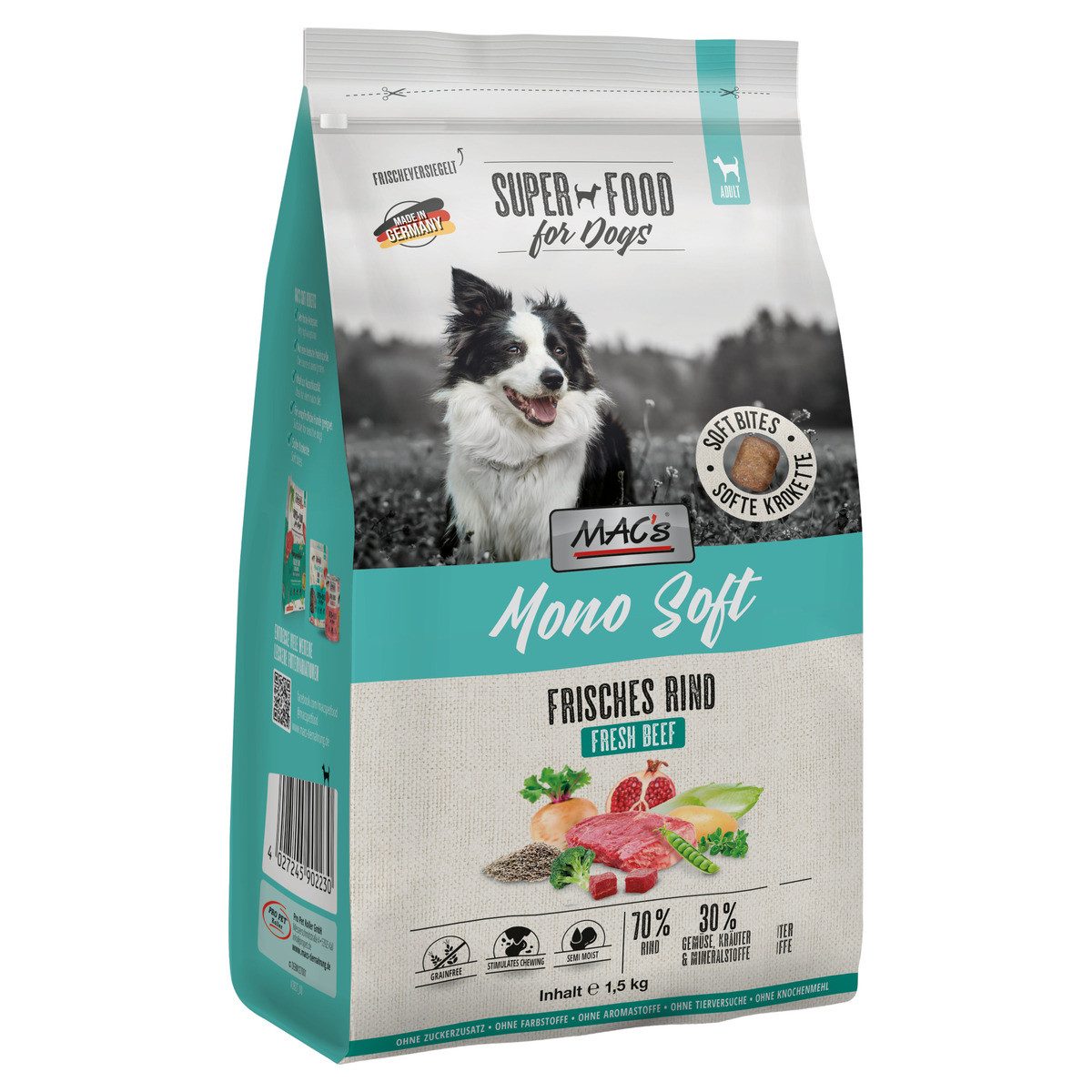 MAC'S Mono Soft Frisches Rind 1,5 kg, für: Hund