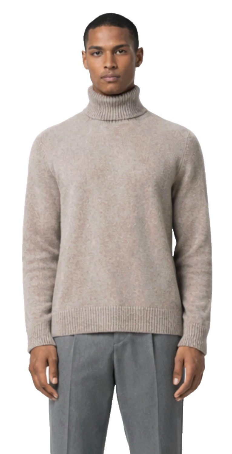 Ermenegildo Zegna Kaschmirpullover Oasi Rollkragenpullover Strick-Pullover Taupe Eleganter, vielseitig kombinierbarer Taupe-Farbton