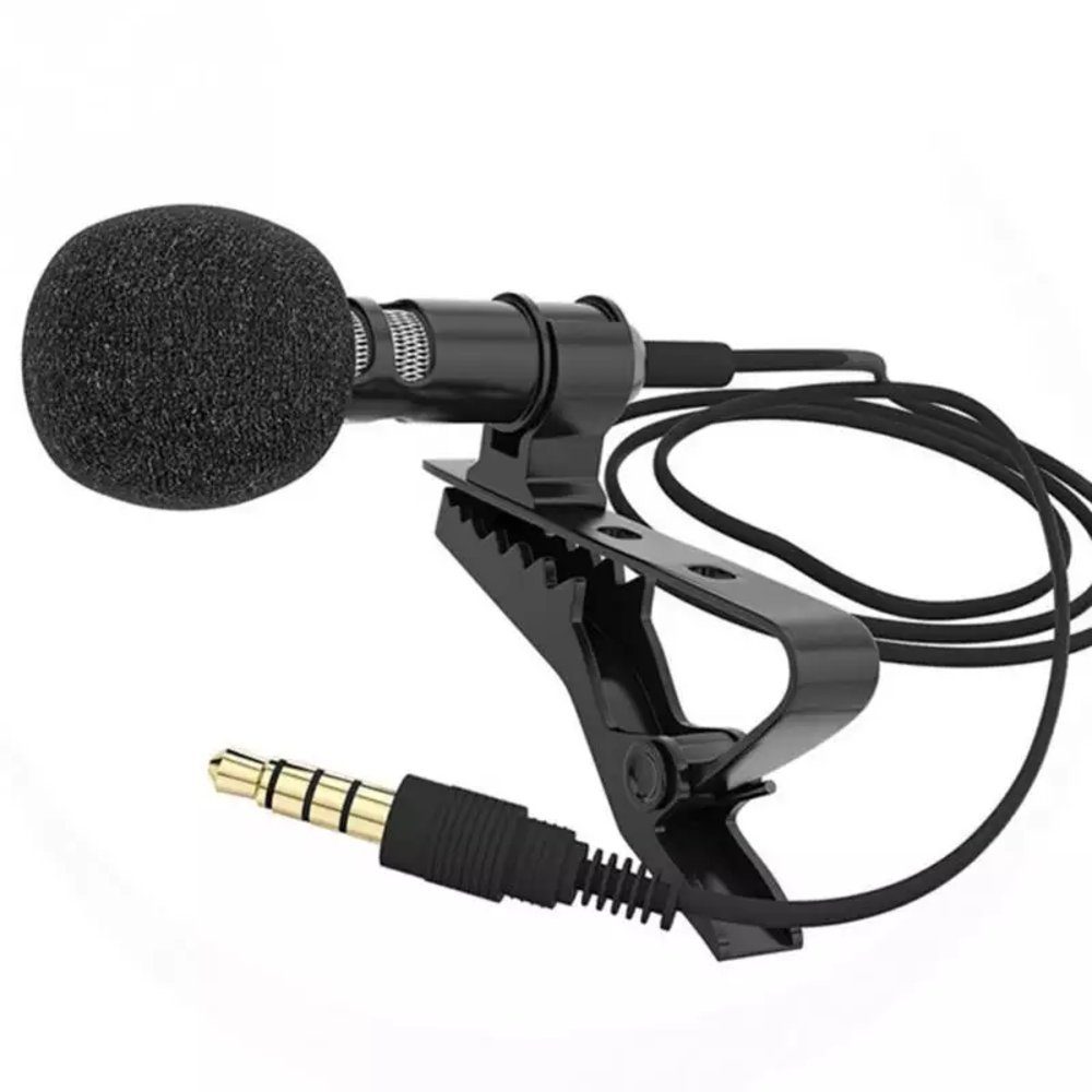 Mikrofon Lavalier Ansteck Mikrofon 3.5mm Clip microphone Phone Laptop 1.5m