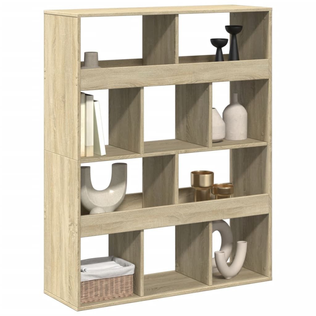 vidaXL Bücherregal Raumteiler Sonoma-Eiche 100x33x125,5 cm günstig online kaufen