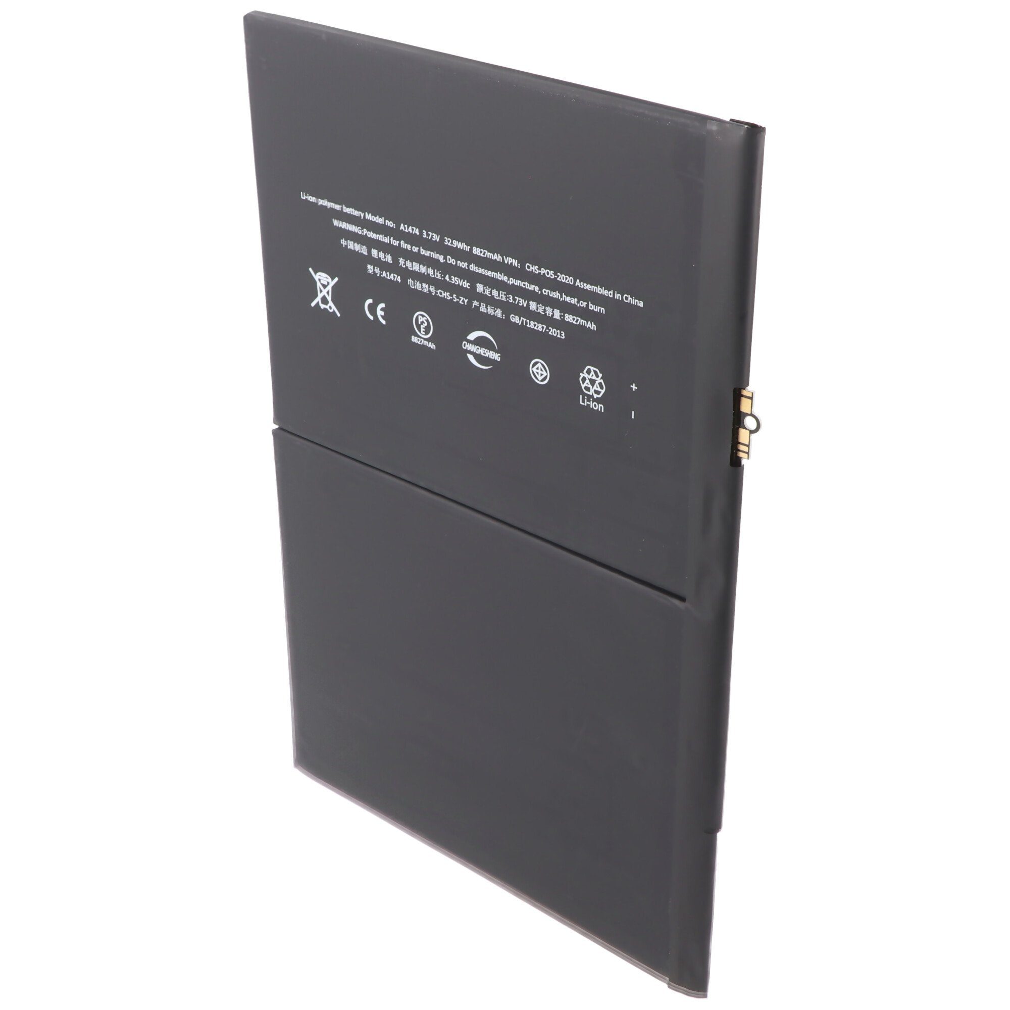 AccuCell AccuCell Akku passend für den Apple iPad Air A1474 Akku A1484, 67126 Akku 8820 mAh (3,7 V)