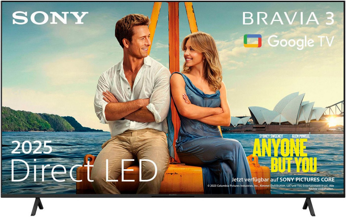 Sony K-85S3 85“ BRAVIA 3 DLED-Fernseher (215 cm/85 Zoll, 4K Ultra HD, Smart-TV, Google TV, X-Balanced Speaker, Dolby Vision/Atmos, IMAX, Google/Apple Cast, Game)