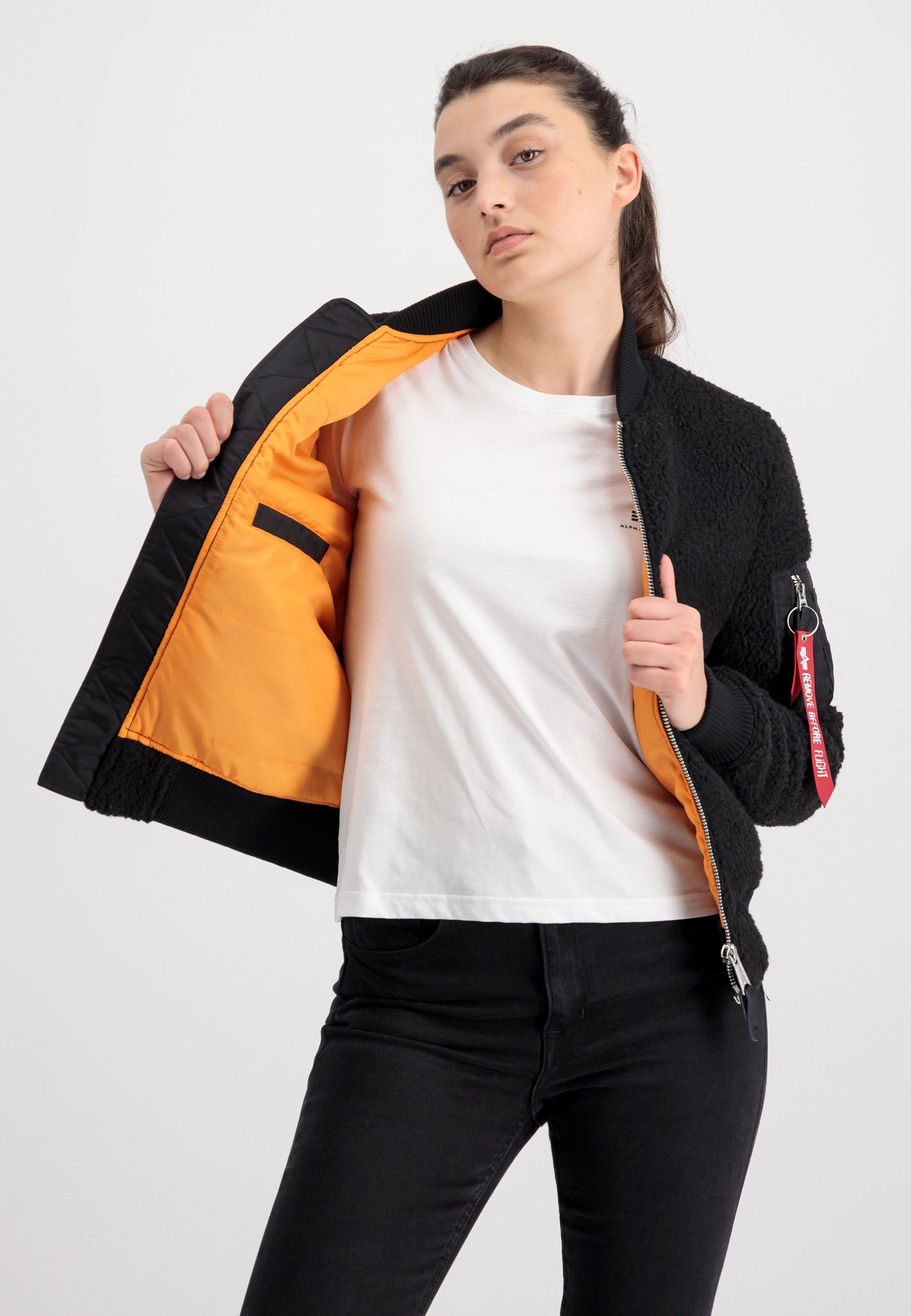 & Jackets - Industries Bomberjacke black Industries Flight Women Alpha Alpha Bomber