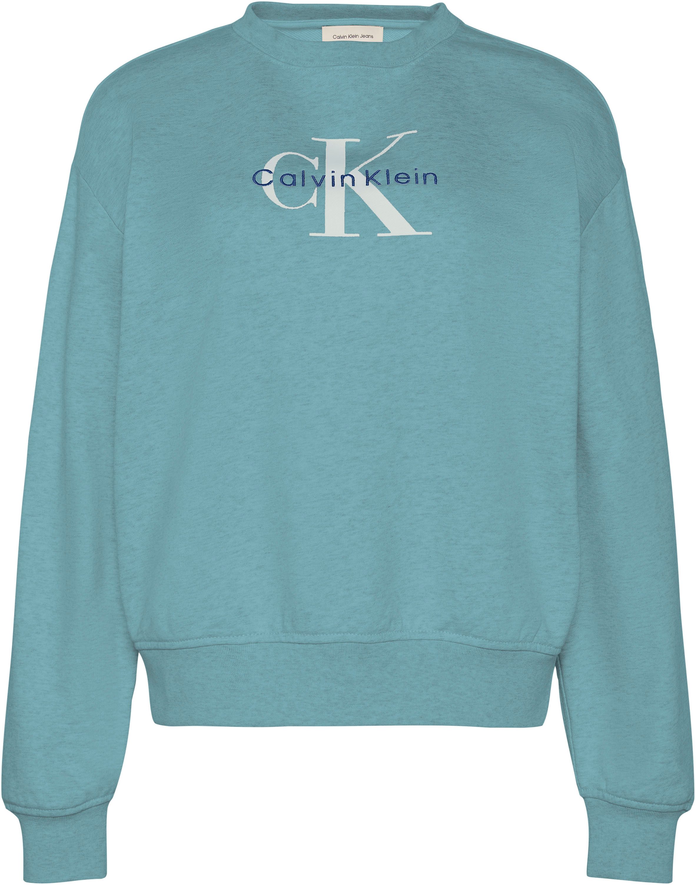 Calvin Klein Jeans Sweatshirt LS MONOLOGO FRENCH TERRY RLXD CR, Logoschriftzug
