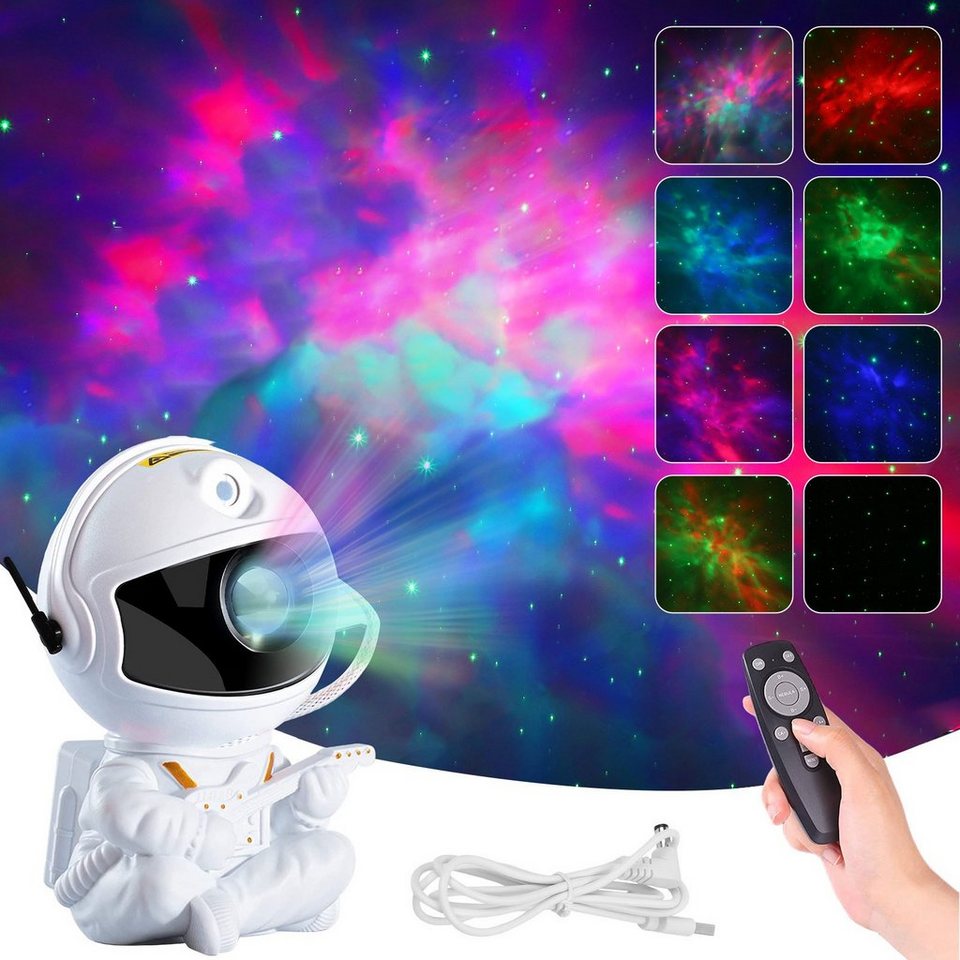 Rosnek LED Nachtlicht LED-Sternenhimmel,Astronauten Projektor, LED Galaxy  Starry Light, Mit Timer & Fernbedienung