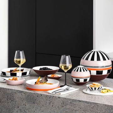 Villeroy & Boch Geschirr-Set Iconic La Boule memphis, bunt (7-tlg), 2 Personen, Porzellan