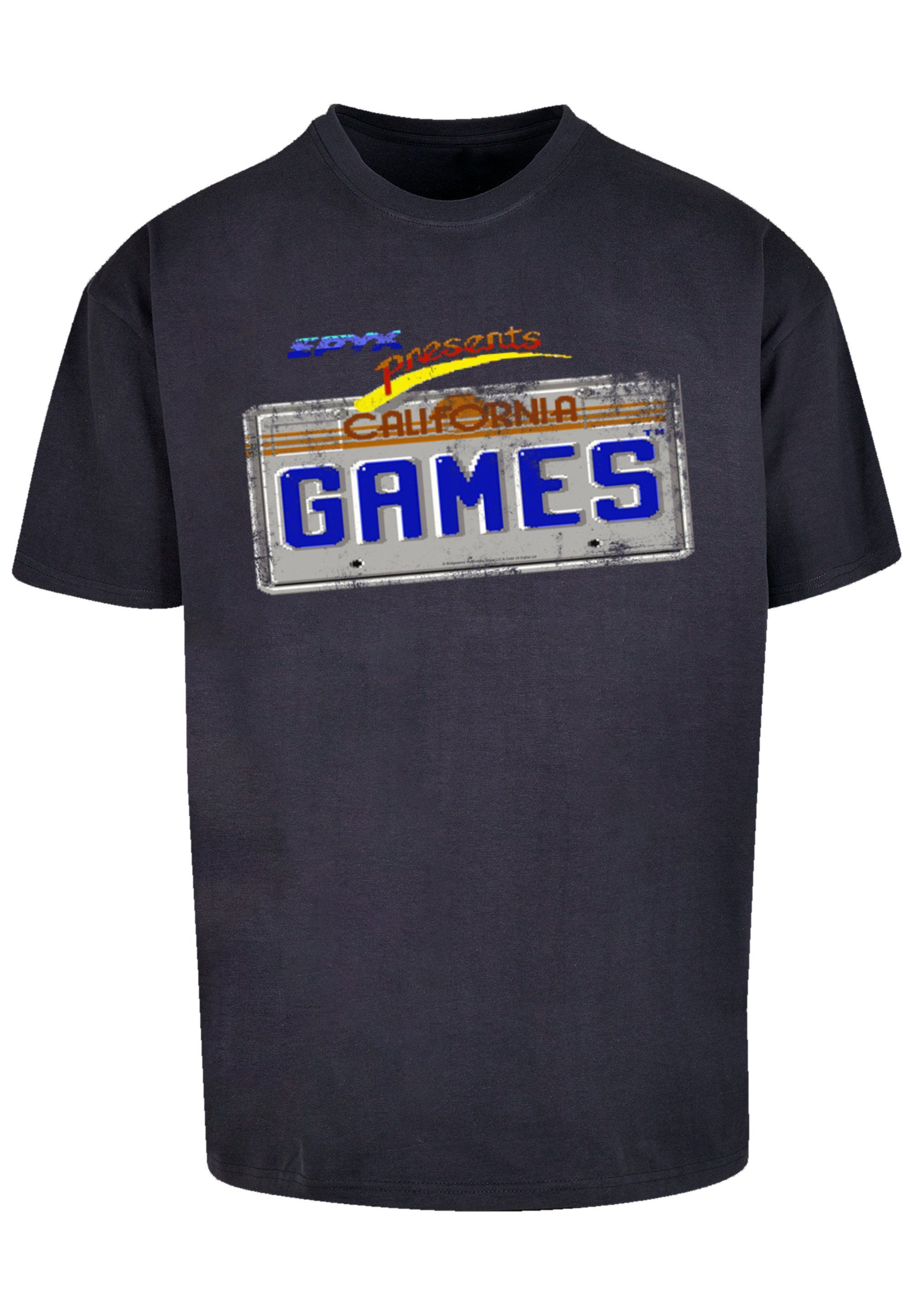 F4NT4STIC T-Shirt California Games Plate Print navy