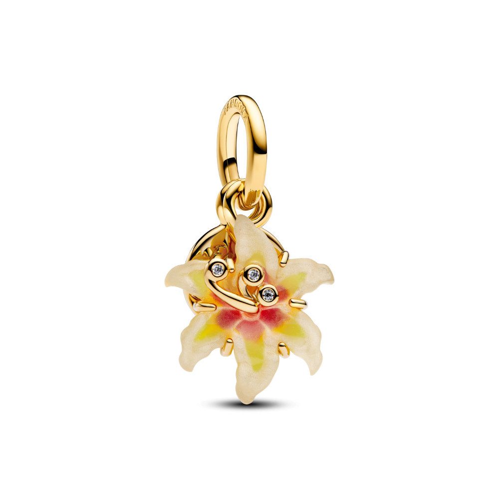 Pandora Charm-Einhänger 764020C01, Sonnentropfenblume aus Rapunzel, "Glow-in-the-dark" Funktion
