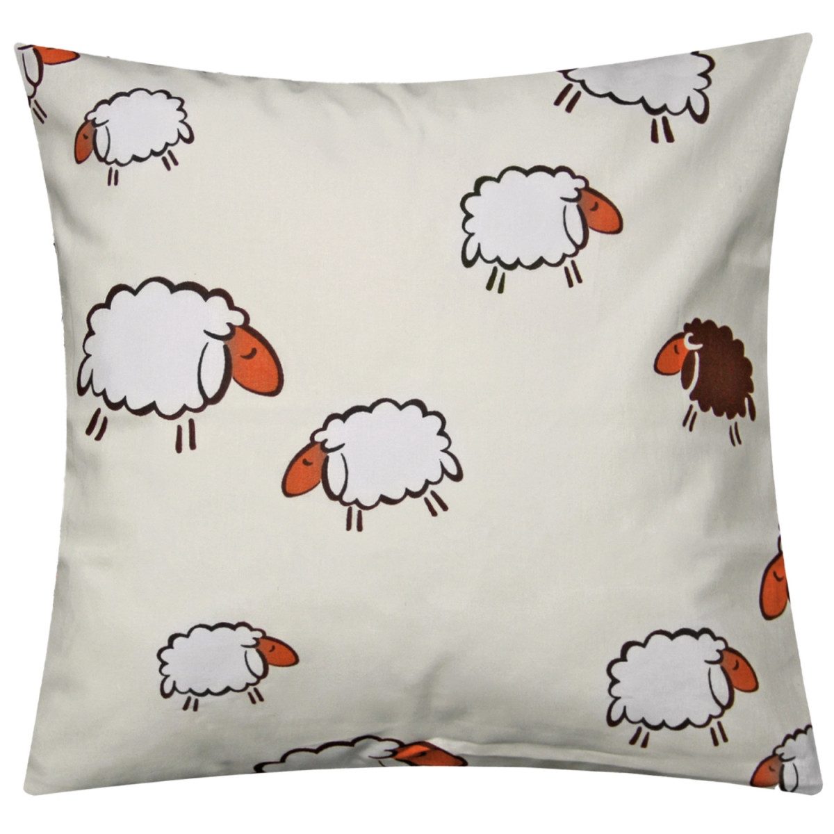 Heubergshop Kissenbezug, (1 Stück), 40x40cm Schafe 100% Baumwolle Kissenhülle Kinder (1-Stück-99/3-40x40)