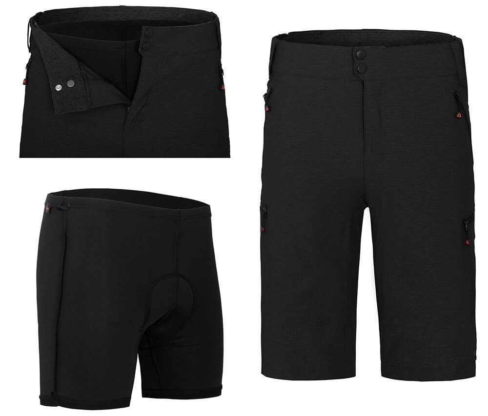 Fahrradhose PORVOO Bermuda (mit gepolsterter Innenhose)