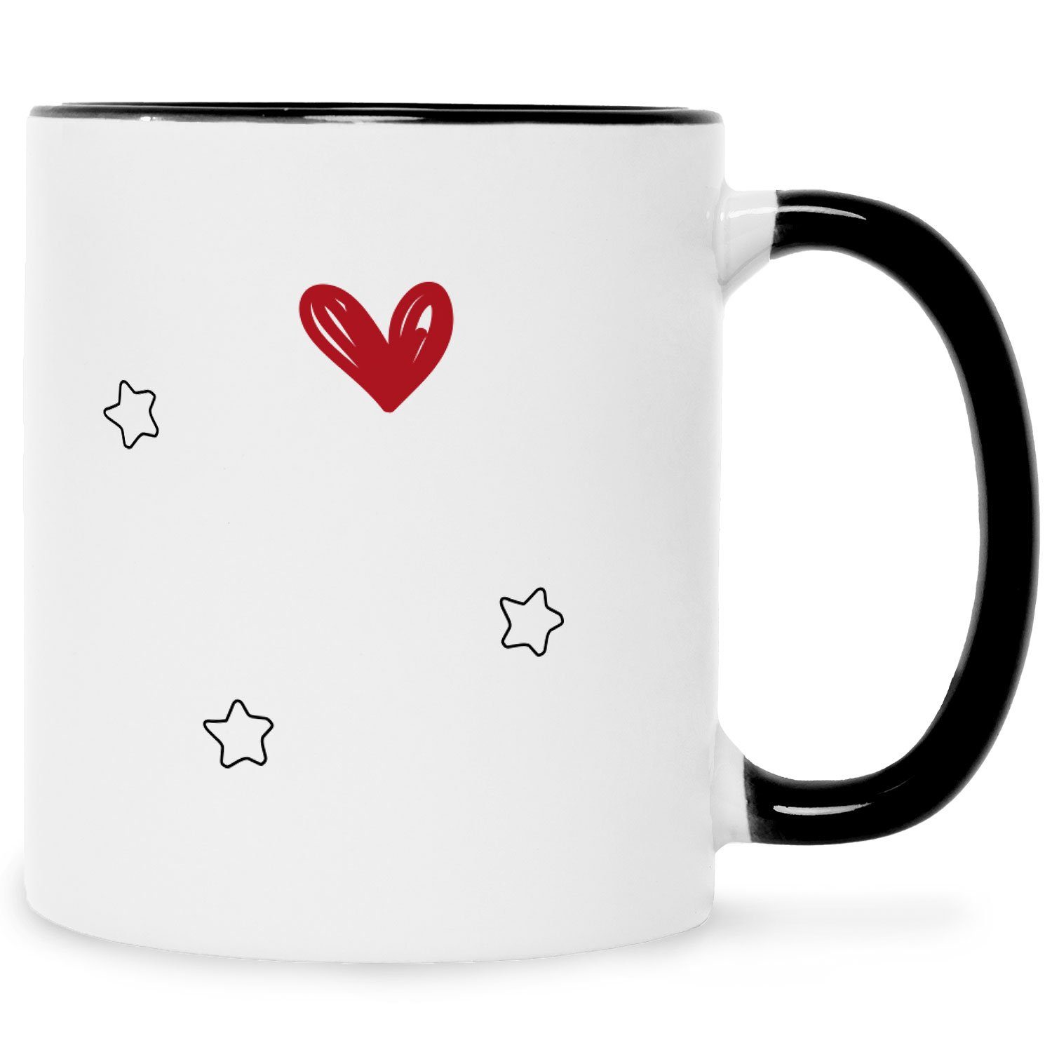 Glühwein for Freund - als Tasse mit Weihnachtsmotiv Tasse Geschenk für Its Tasse Weiß GRAVURZEILE time Glühckswein, Freundin Bedruckte Schwarz