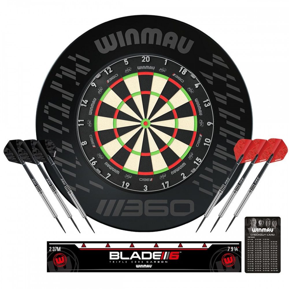 Winmau Dartscheibe, (Dartboard Set, Triple-Core-Technologie), Triple-Core-Technologie für Präzision