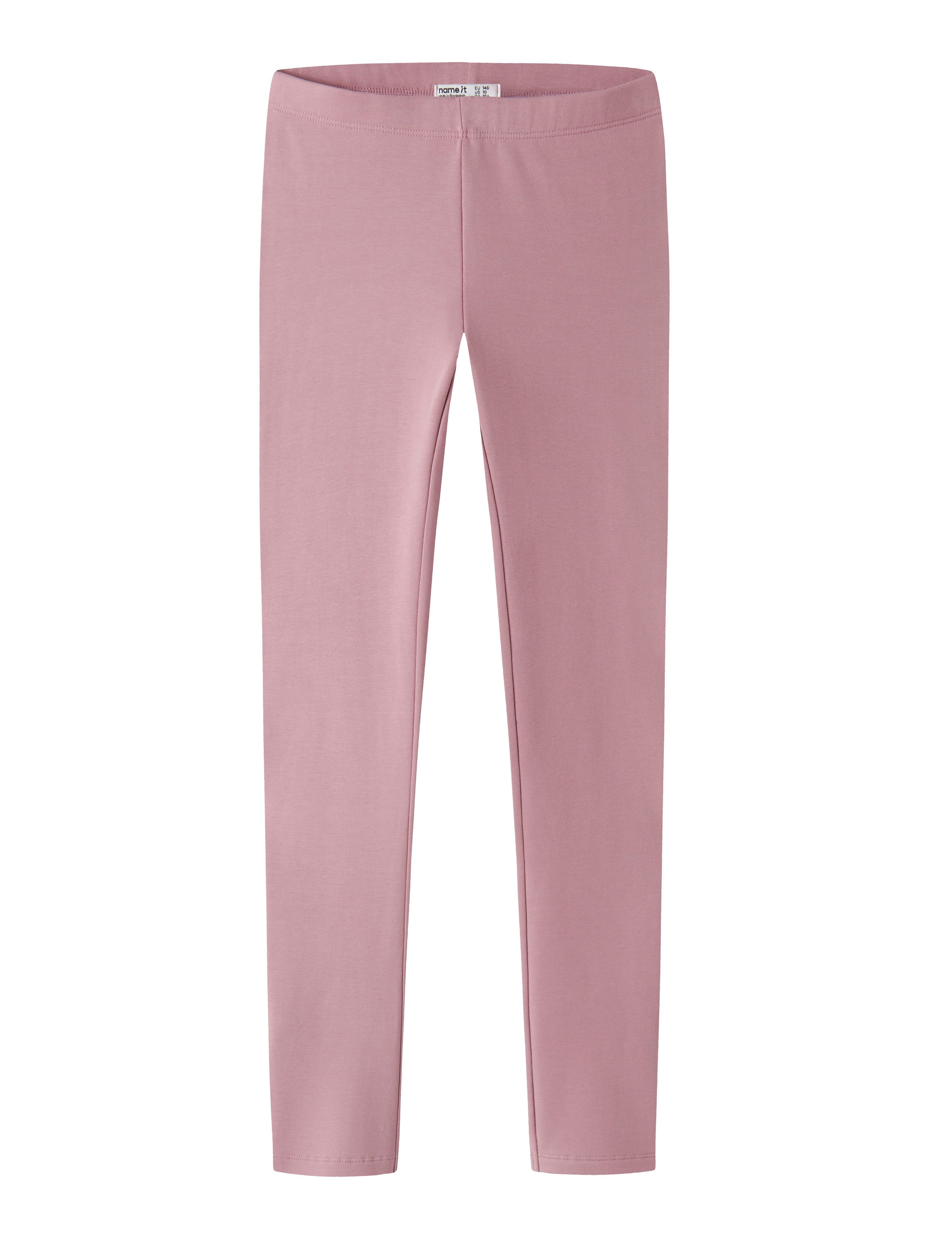 Name It Leggings NKFDAVINA SOLID SWE LEGGING BRU N NOOS Baumwollmischung, innen angeraut, regular fit