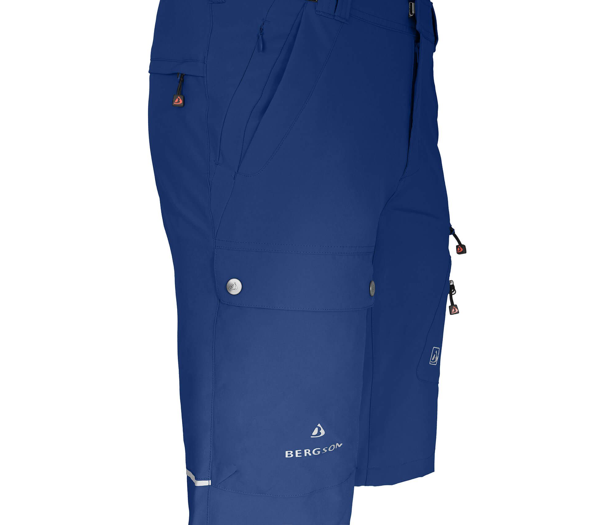 Bergson Outdoorhose Bermuda elastisch, Taschen, Normalgrößen 8 Herren Wandershorts, recycelt, FROSLEV blau