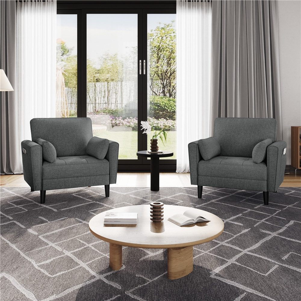 Yaheetech Sofa Einzelsofa mit Rückenkissen & günstig online kaufen