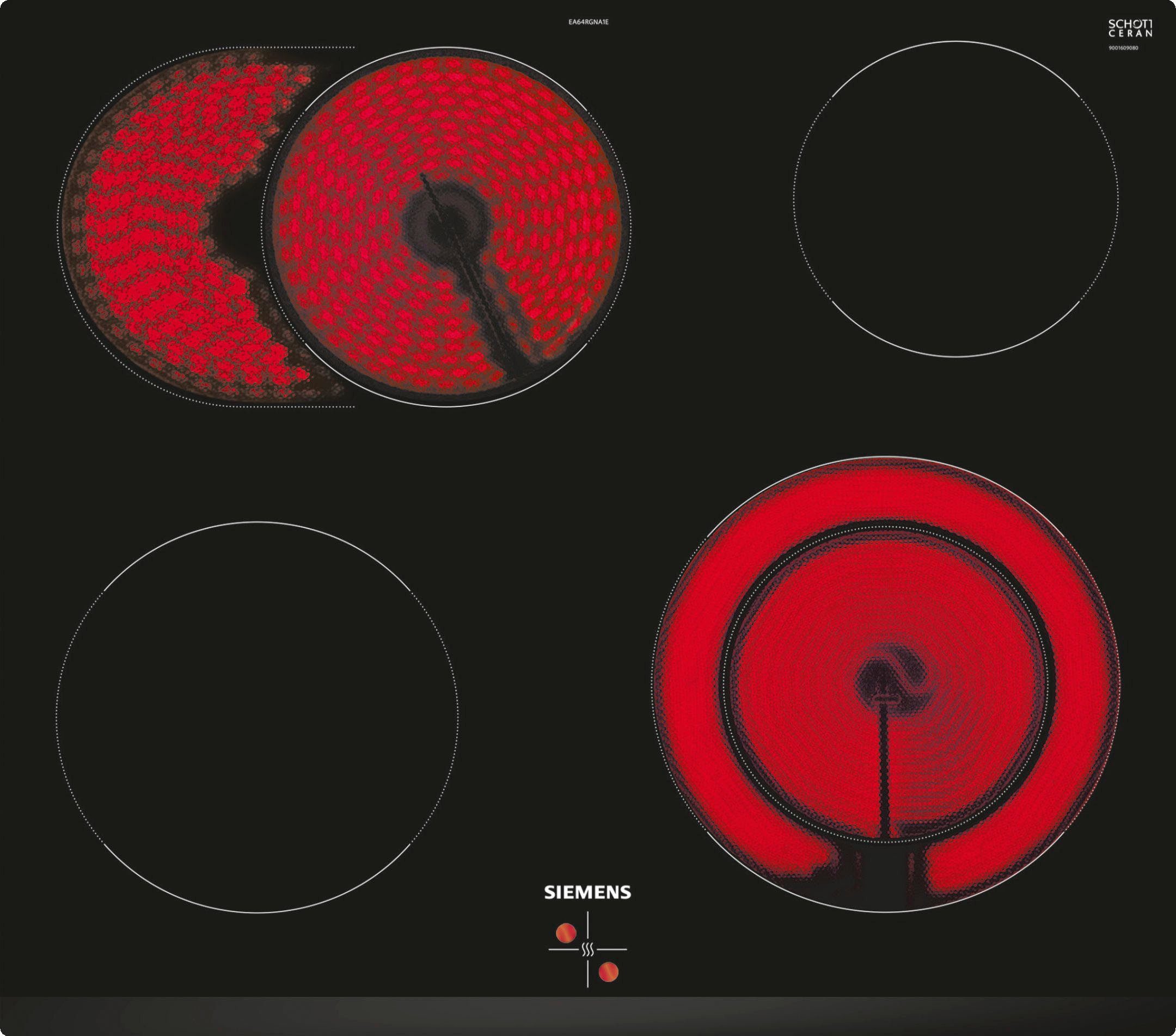 SIEMENS Elektro-Herd-Set iQ300 inklusive nachrüstbar, mit inkl. Jahre 4 Garantie EQOTABK1, Teleskopauszug Pizzaform