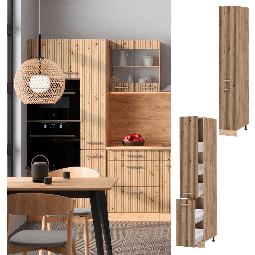 Vicco Hochschrank R-Line, Artisan-Eiche/Goldkraft Eiche, 30 günstig online kaufen