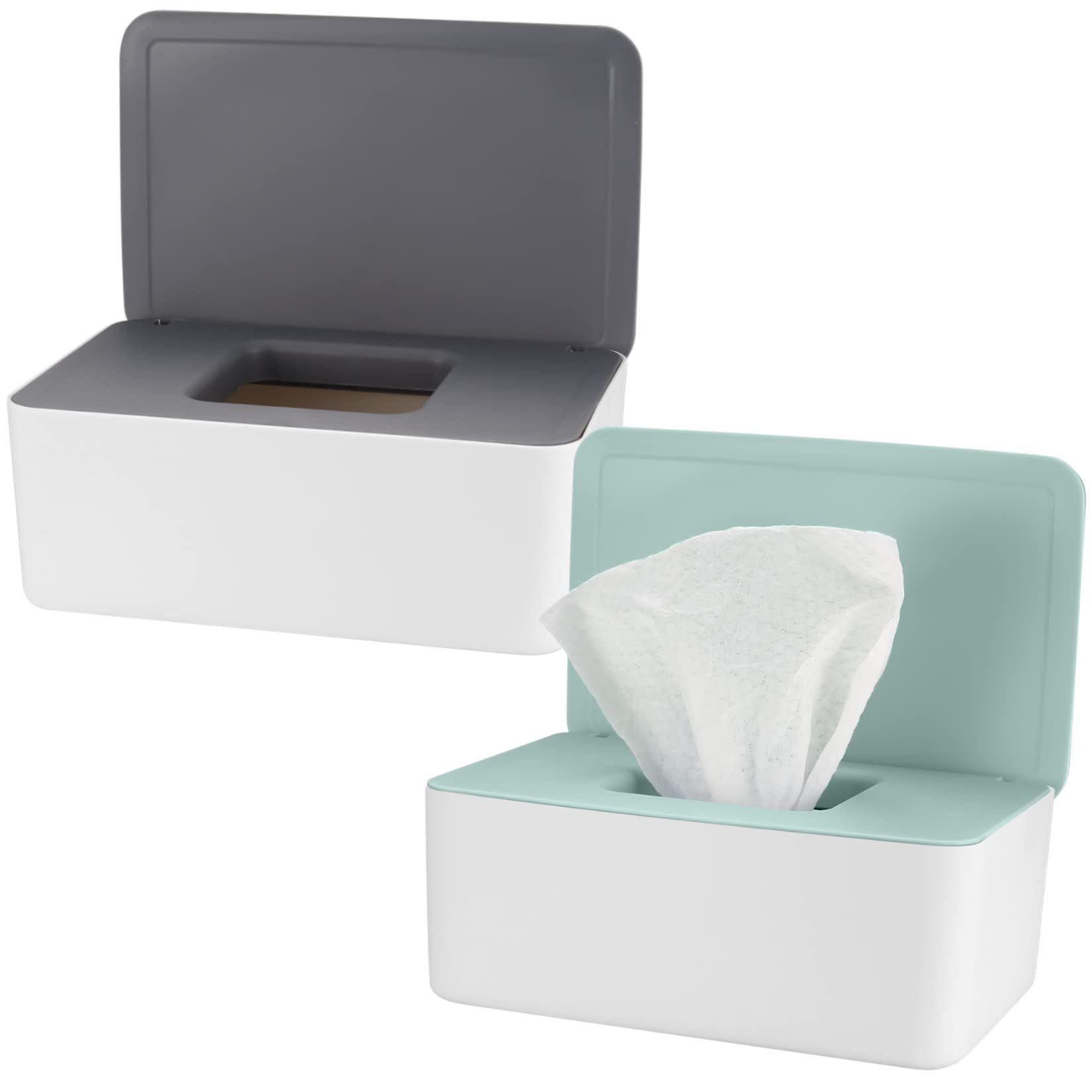 FOUORTUNATE-BEE Feuchttücherbox 2er-Set Feuchttuch- und Taschentuchspender mit Deckel (2 St), Praktische Aufbewahrungsboxen für Zuhause und Büro