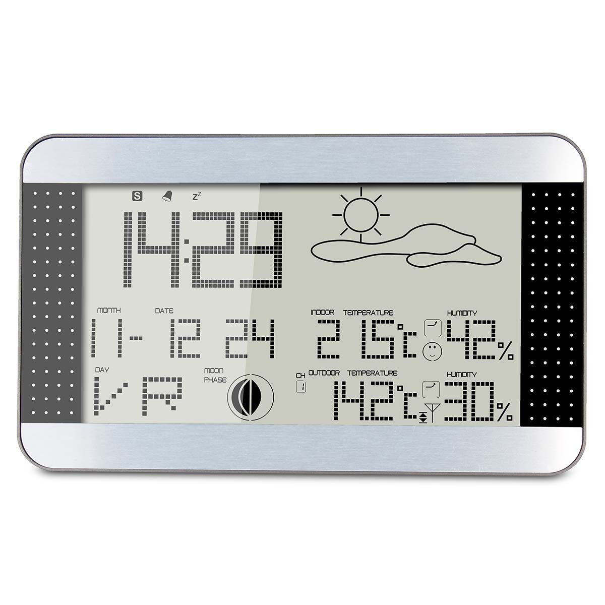 Alecto WS-1700 Wetterstation (Alecto WS-1700 Wetterstation (Innengerät) Drahtloser Außensensor Benutzerhandbuch, Wetterstation, Animierte Wettervorhersage, Temperatur-Alarm)