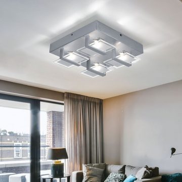 Globo LED Deckenleuchte, LED-Leuchtmittel fest verbaut, Warmweiß, Deckenleuchte Deckenlampe Wohnzimmerleuchte Schlafzimmerlampe, 4