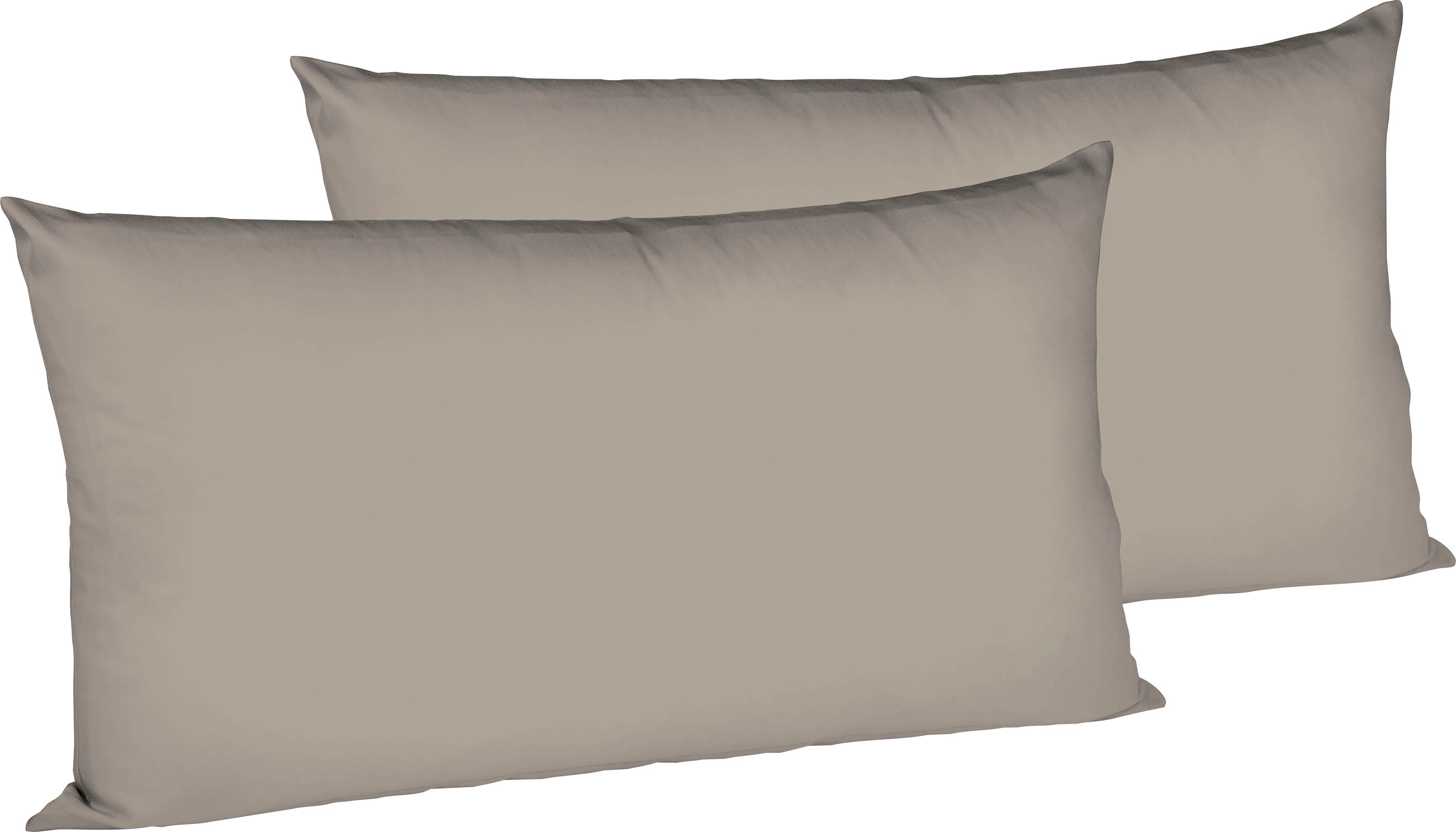 fleuresse Kissenbezüge Colours, (2 Stück), edler, bügelfreier Interlock-Jersey aus 100% Baumwolle