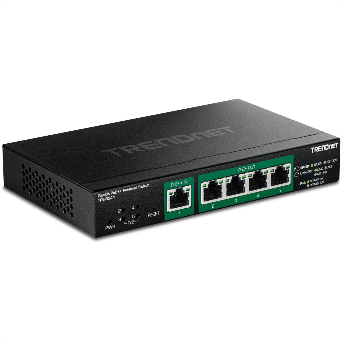 TPE-B541 Gigabit PoE++ Powered 5-Port Managed Switch PoE Passthrough Netzwerk-Switch
