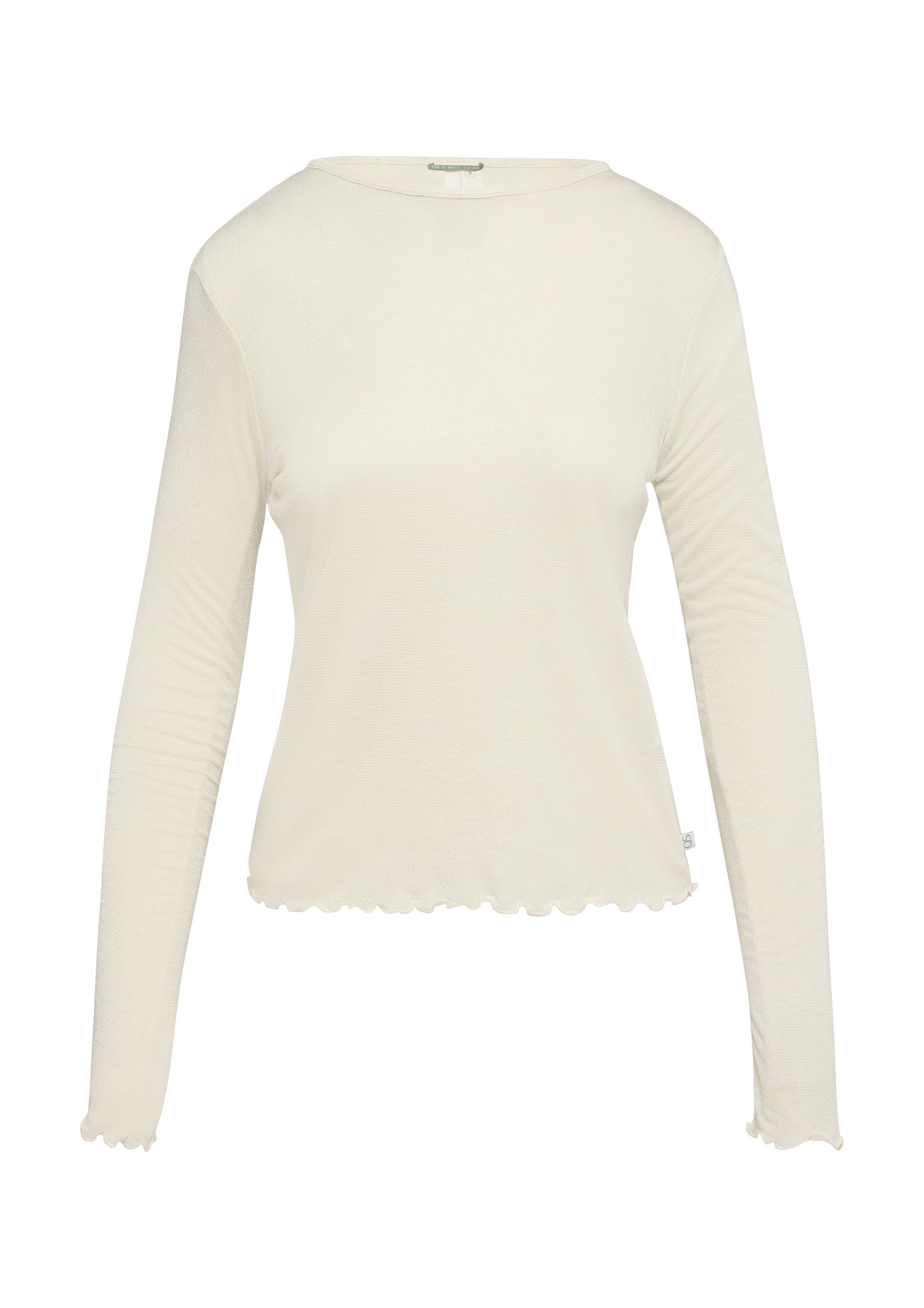 QS Langarmshirt T-Shirt Jersey-Shirt mit Glitzergarn günstig online kaufen