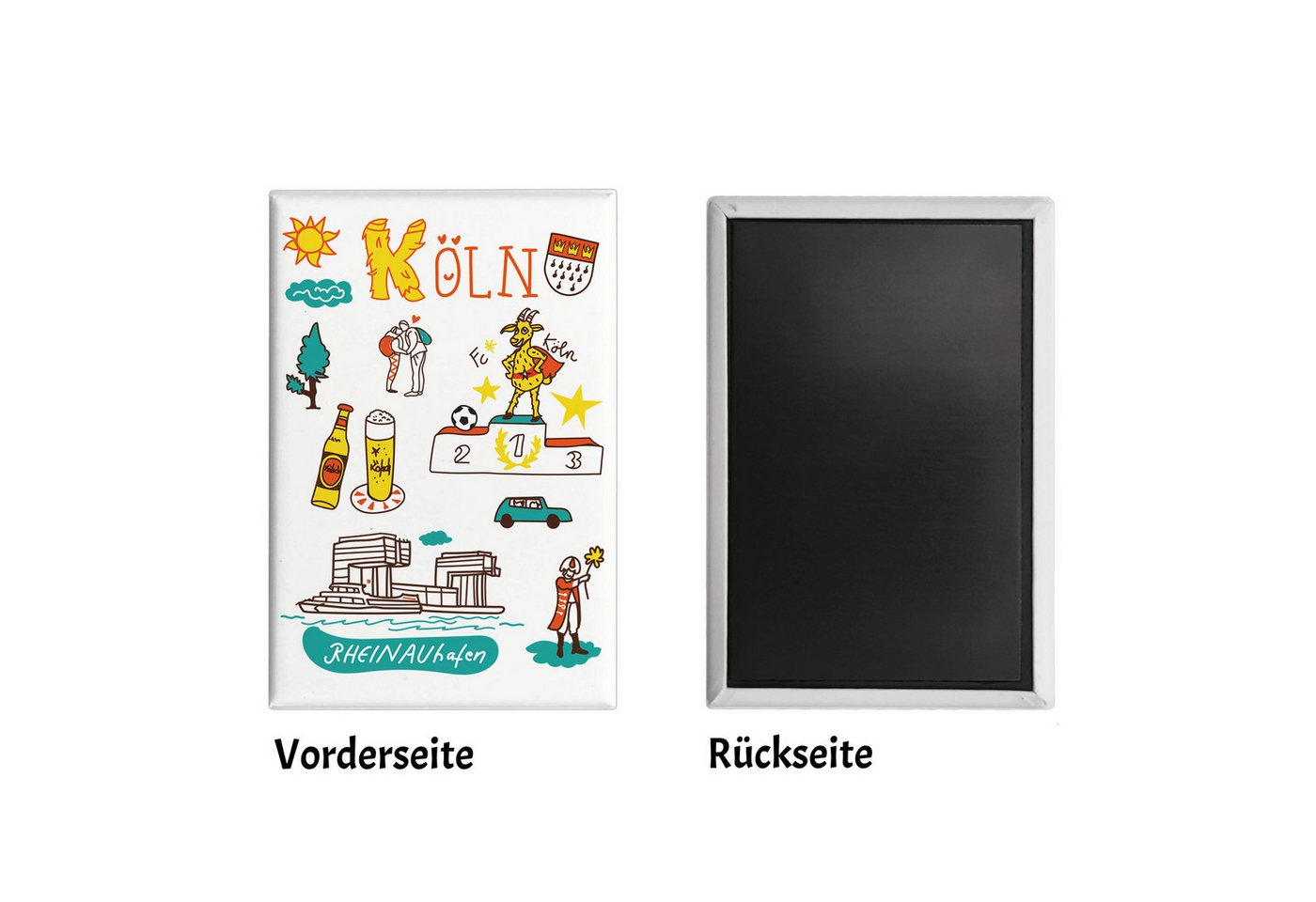 Thumbnail - speecheese Magnet Köln Wimmelbild Souvenir Magnet - Rheinauhafen