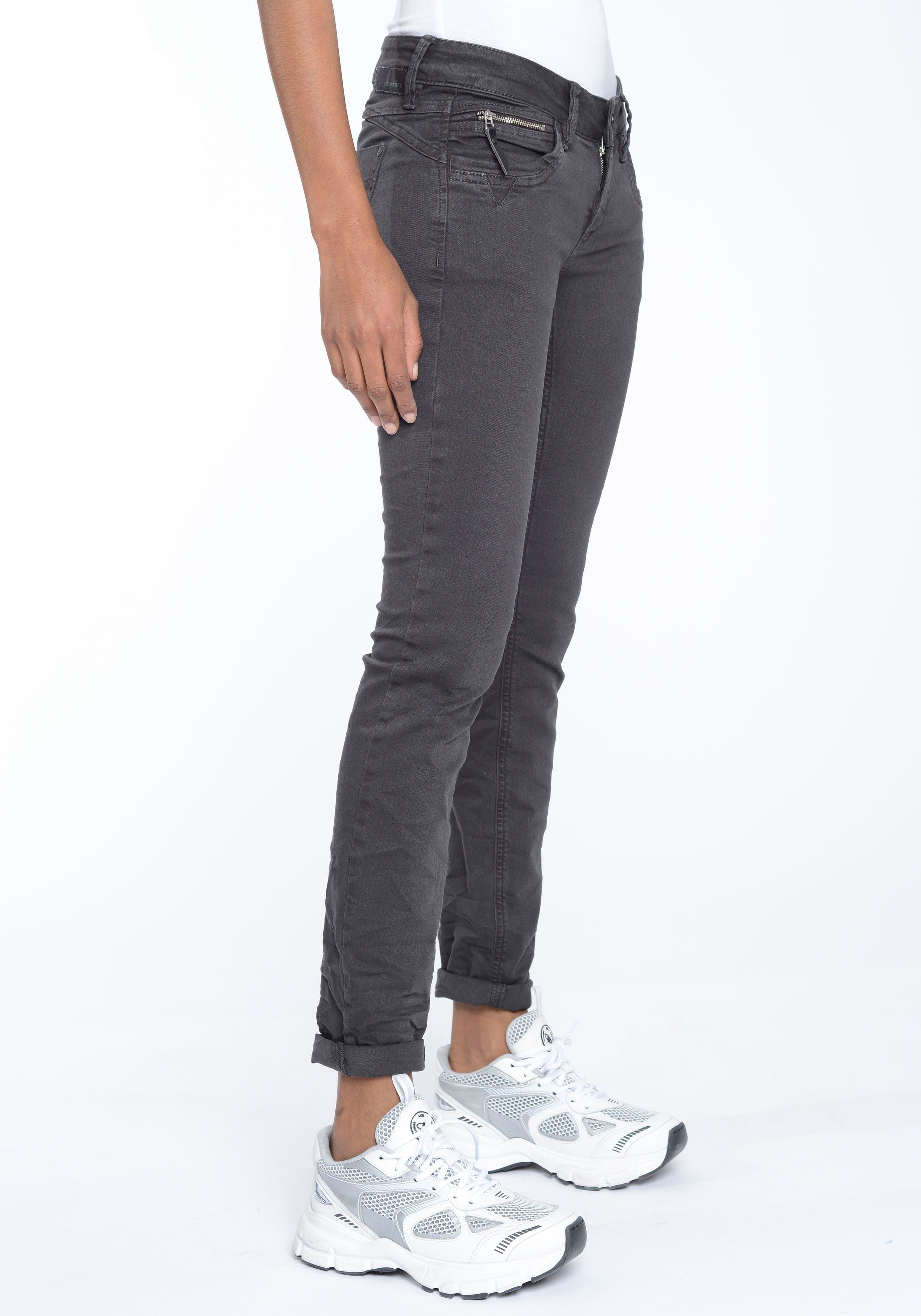 GANG durch Skinny-fit-Jeans Passform perfekte raven Stretch-Denim 94NIKITA