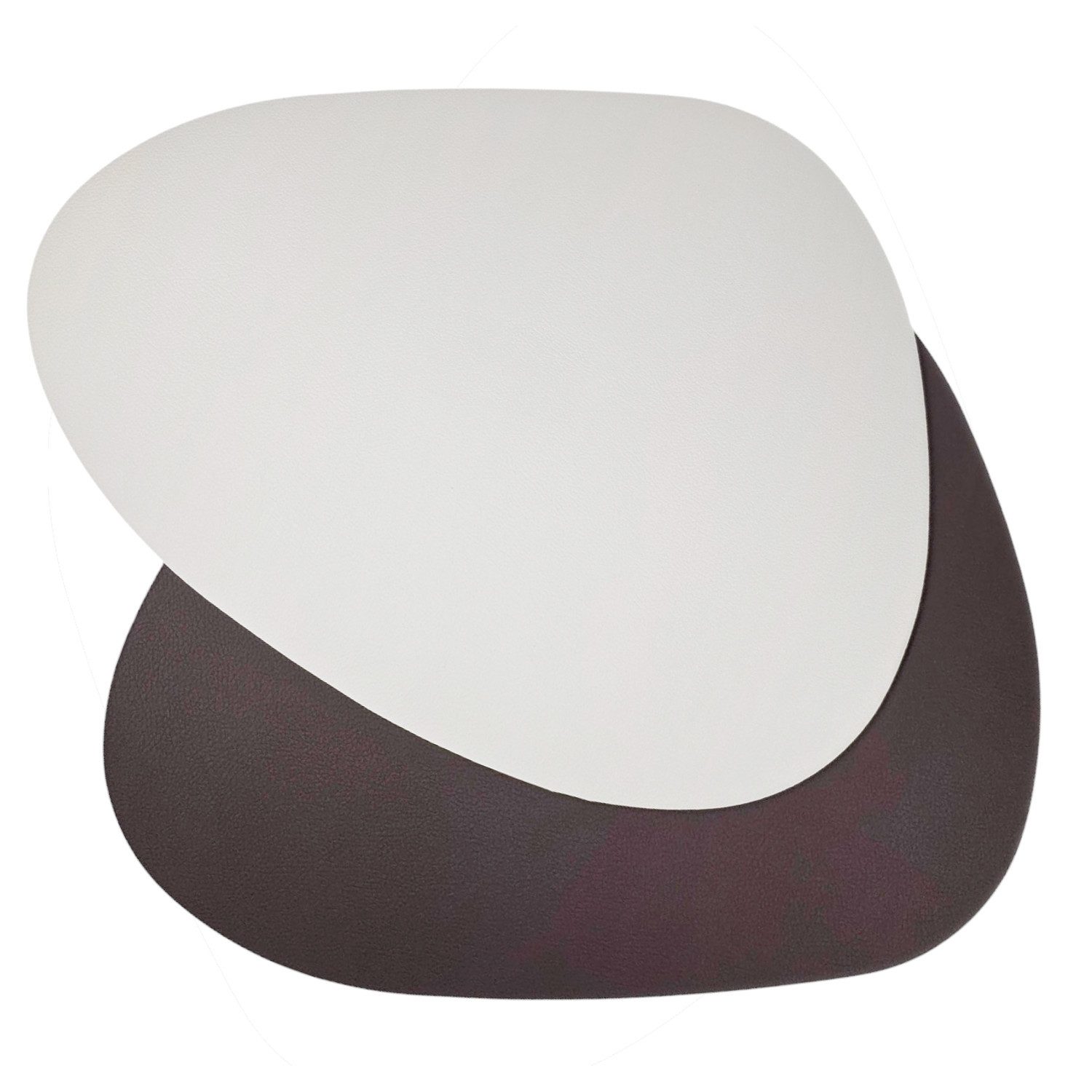 Platzset Tischset 4 Stk. Stone wendbar Braun Creme 45 cm PVC Platzsets
