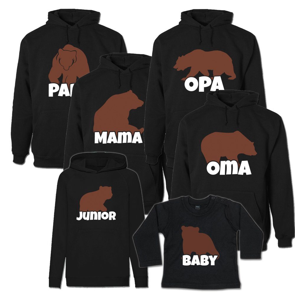 G-graphics Kapuzenpullover Bären-Familie (Familienset, Einzelteile zum selbst zusammenstellen) Kinder & Erwachsenen-Hoodie & Baby Sweater