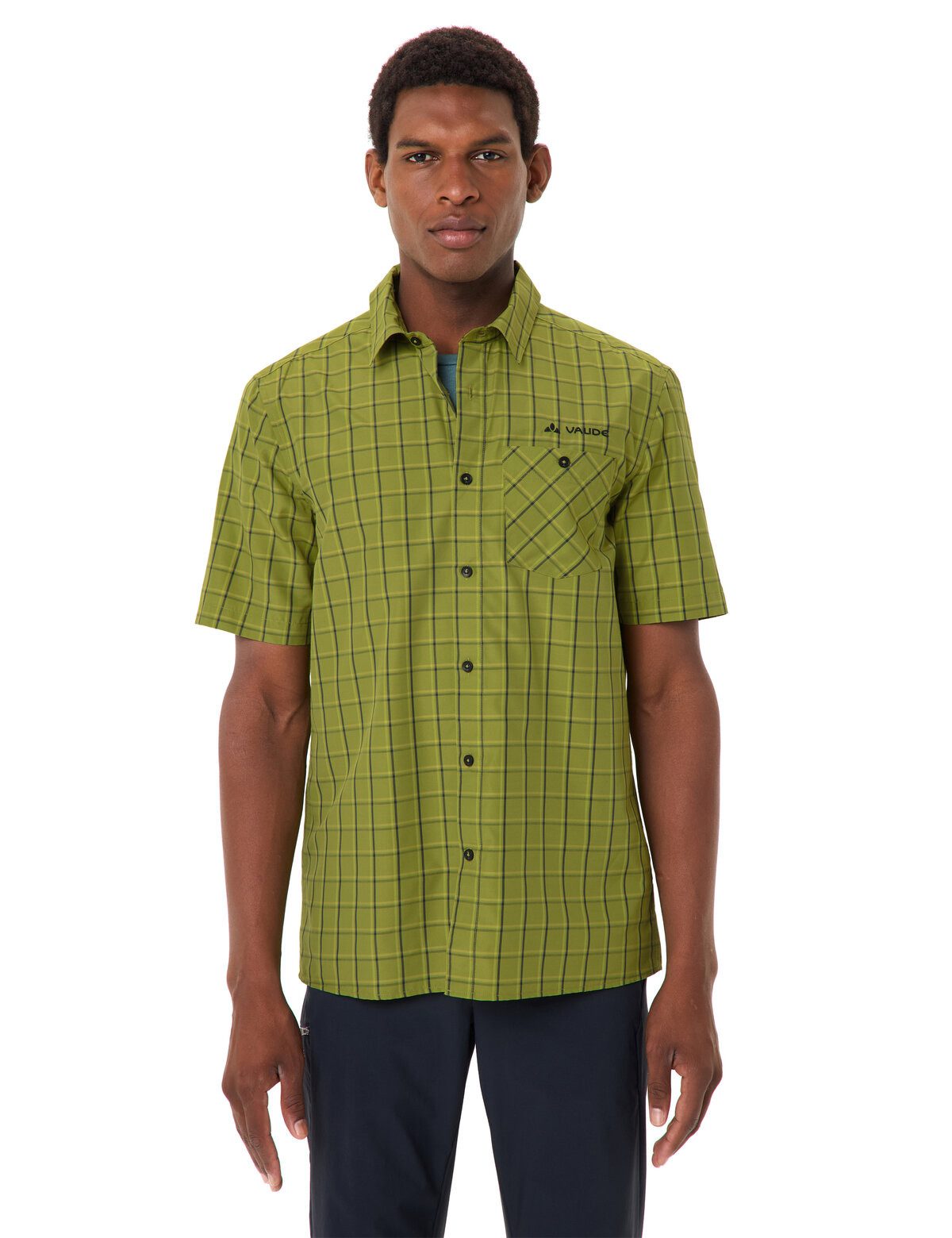 VAUDE Kurzarmhemd MEN'S ALBSTEIG SHIRT III Kurzarm, aus Lyocell und Polyester, mit Knopfleiste