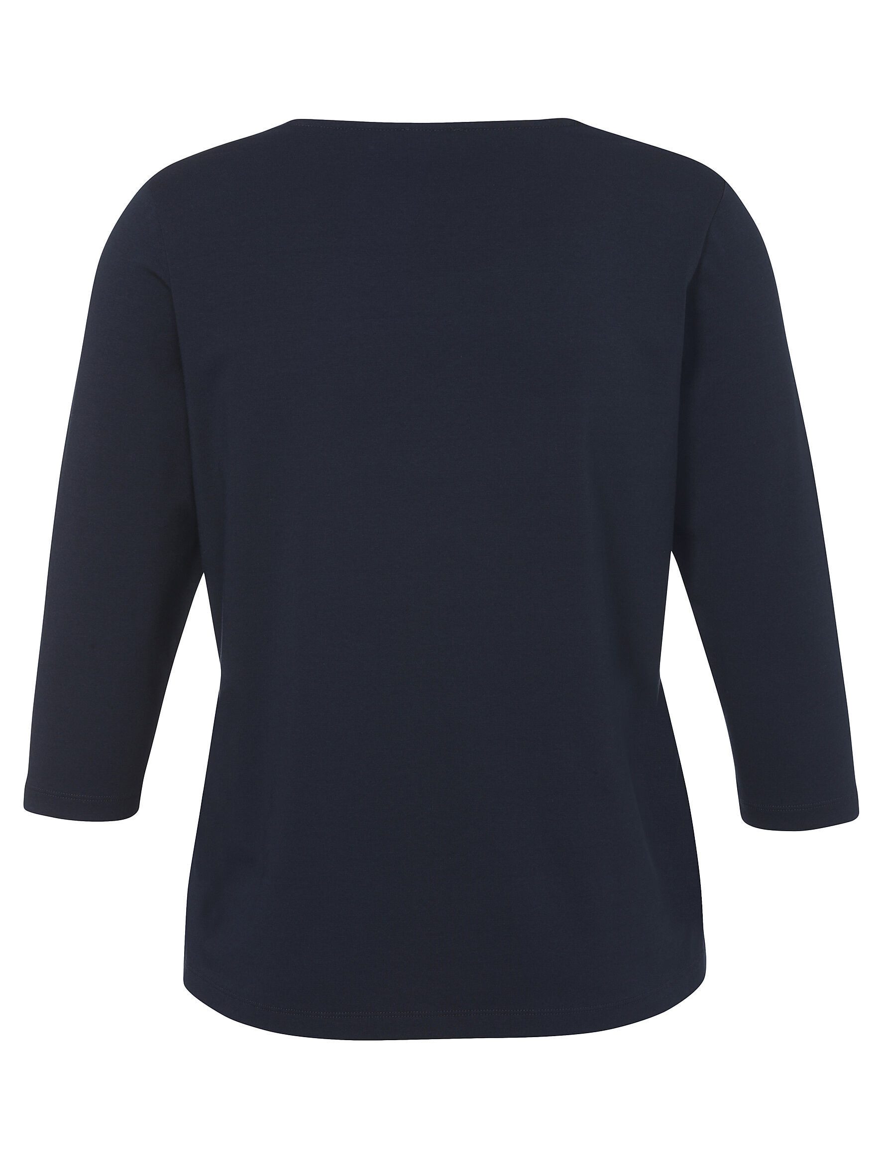 VIA APPIA DUE V-Shirt mit geschmücktem Karree-Ausschnitt