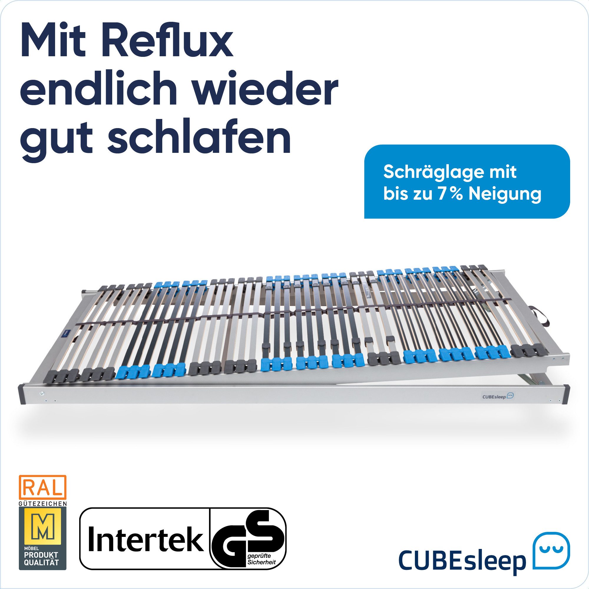 Lattenrost Pure Anti-Reflux, CUBEsleep, Kopfteil verstellbar, günstig online kaufen
