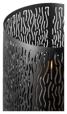 Fink Windlicht MARIAN (1 St), Kerzenhalter aus Eisen, mit wellenförmigen Cut-Outs