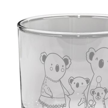 Mr. & Mrs. Panda Whiskyglas Koala Familie - Transparent - Geschenk, Whiskey Glas mit Gravur, Whis, Premium Glas, Handverlesenes Design